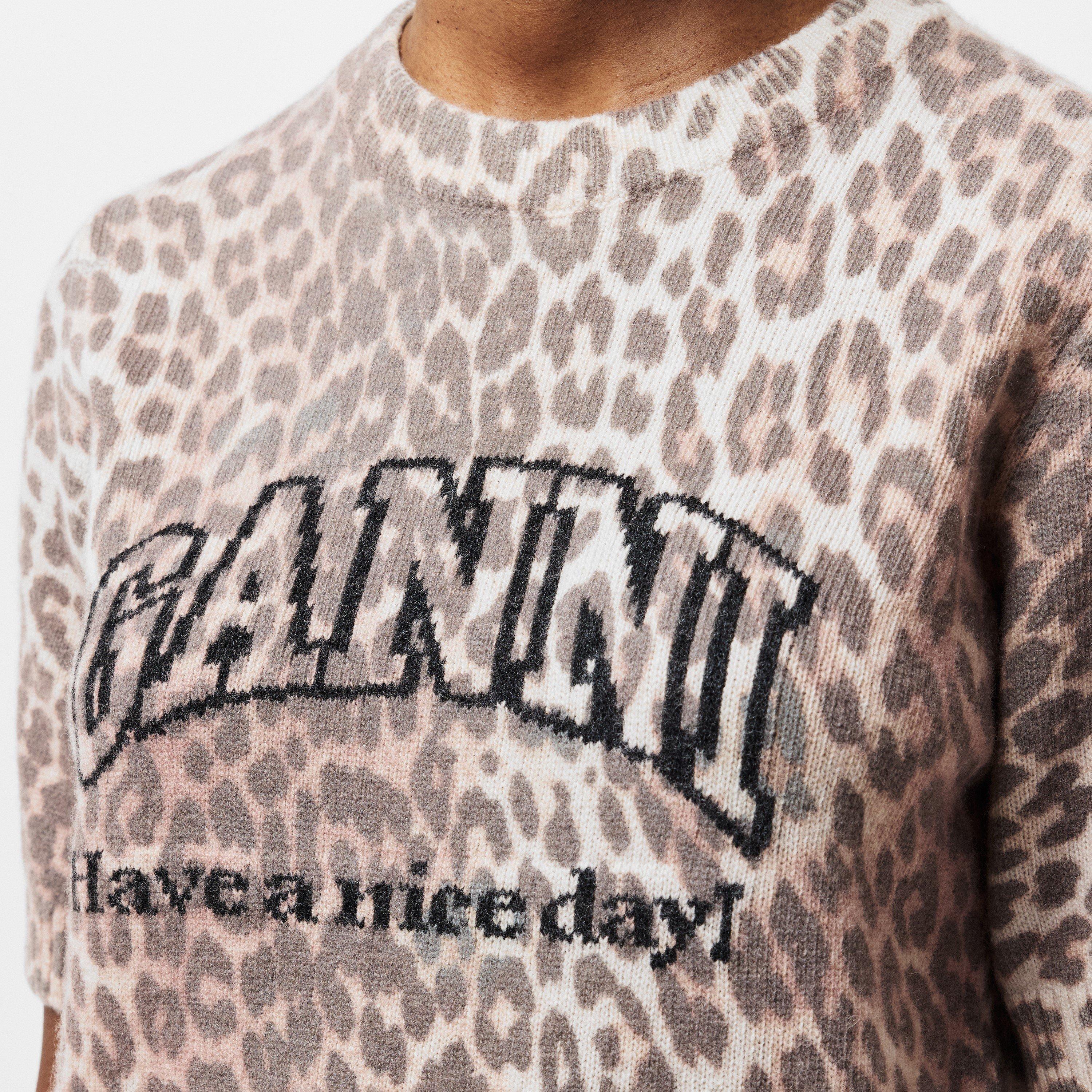 Leopard - Ganni - Women's Leopard Knitted Top - 5