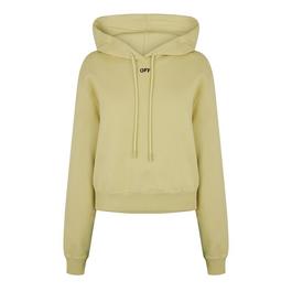 Off White Women's Stamp Cropped Hoodie, Cropped Design