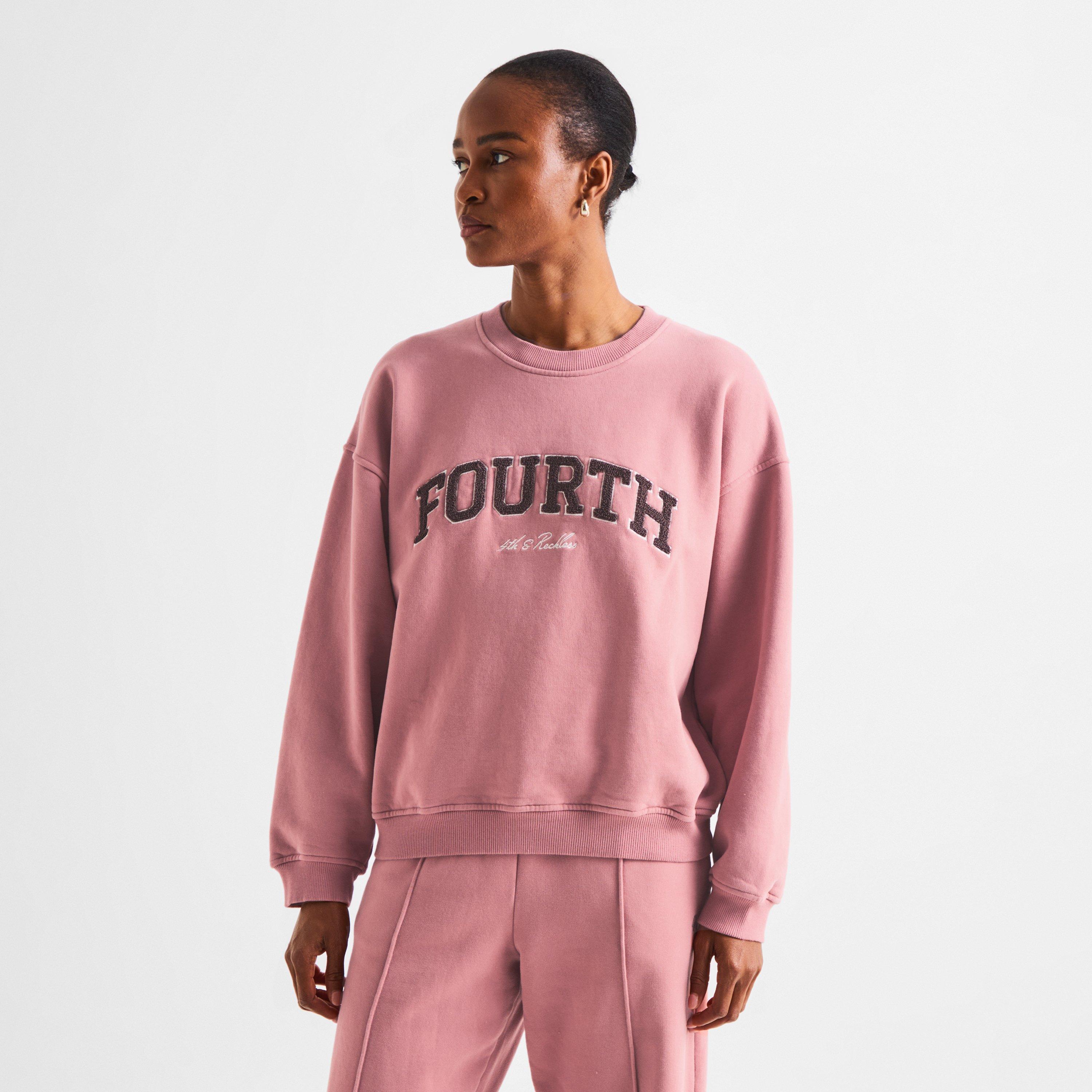 Red - 4th and Reckless - Women's Leon Logo Crew Sweatshirt - 3