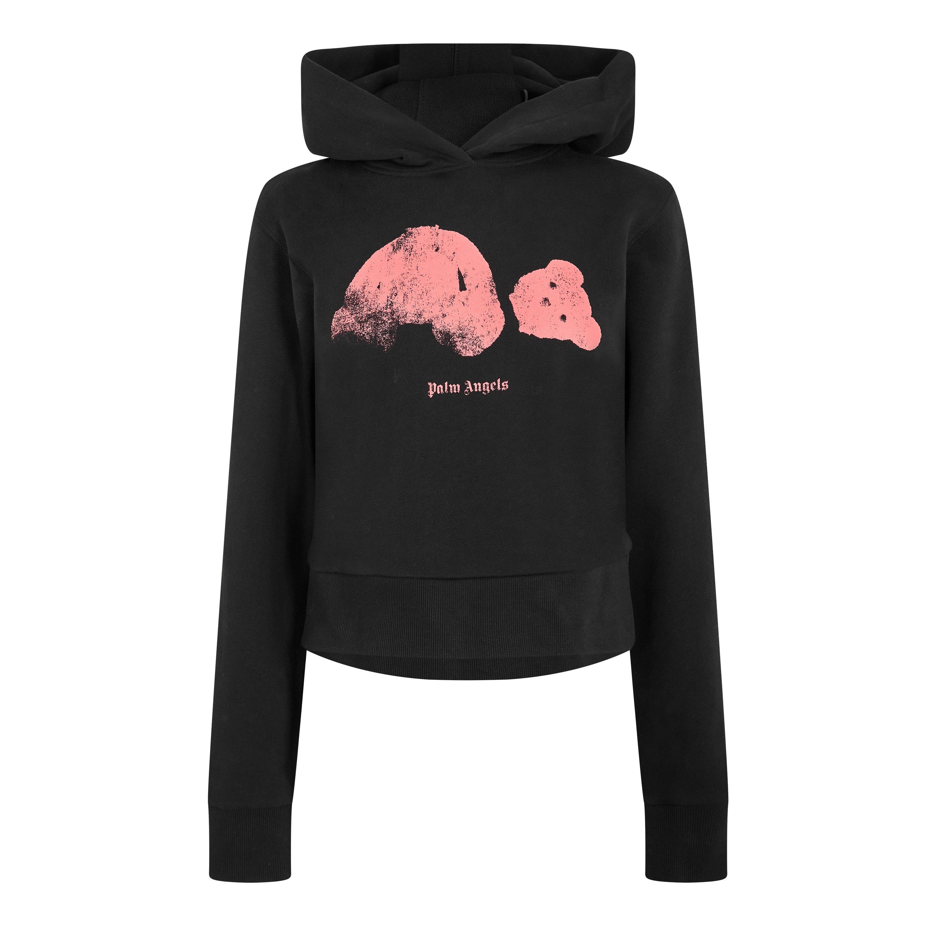Palm Angels Women's Kill Bear Pull Over Hoodie - Blk/Pink - 14 (L)