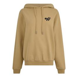 Off White Women's Zebra Print Logo Design Hoodie