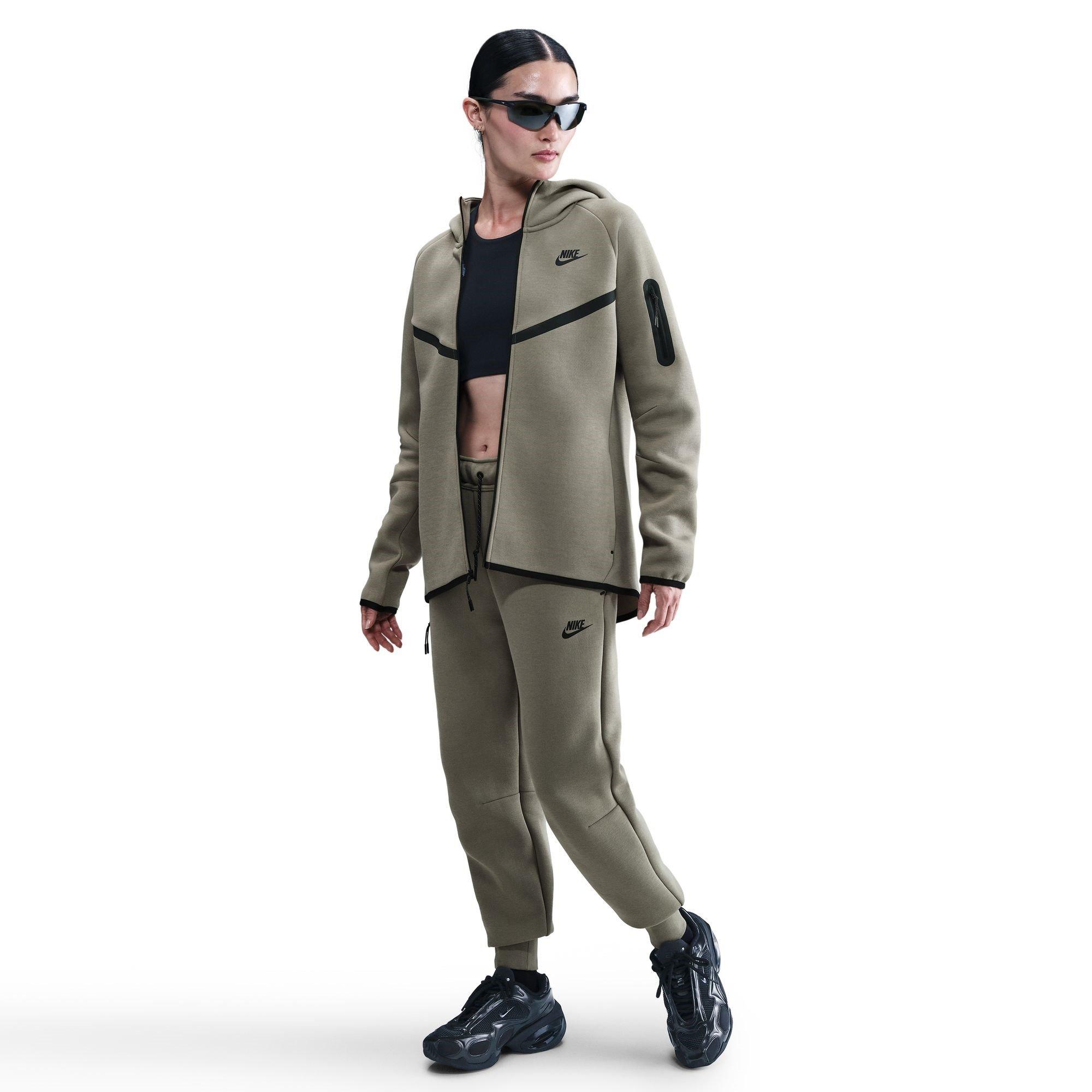 LIGHT ARMY/BLAC - Nike - Women's Tech Fleece Zip Hoodie - 3