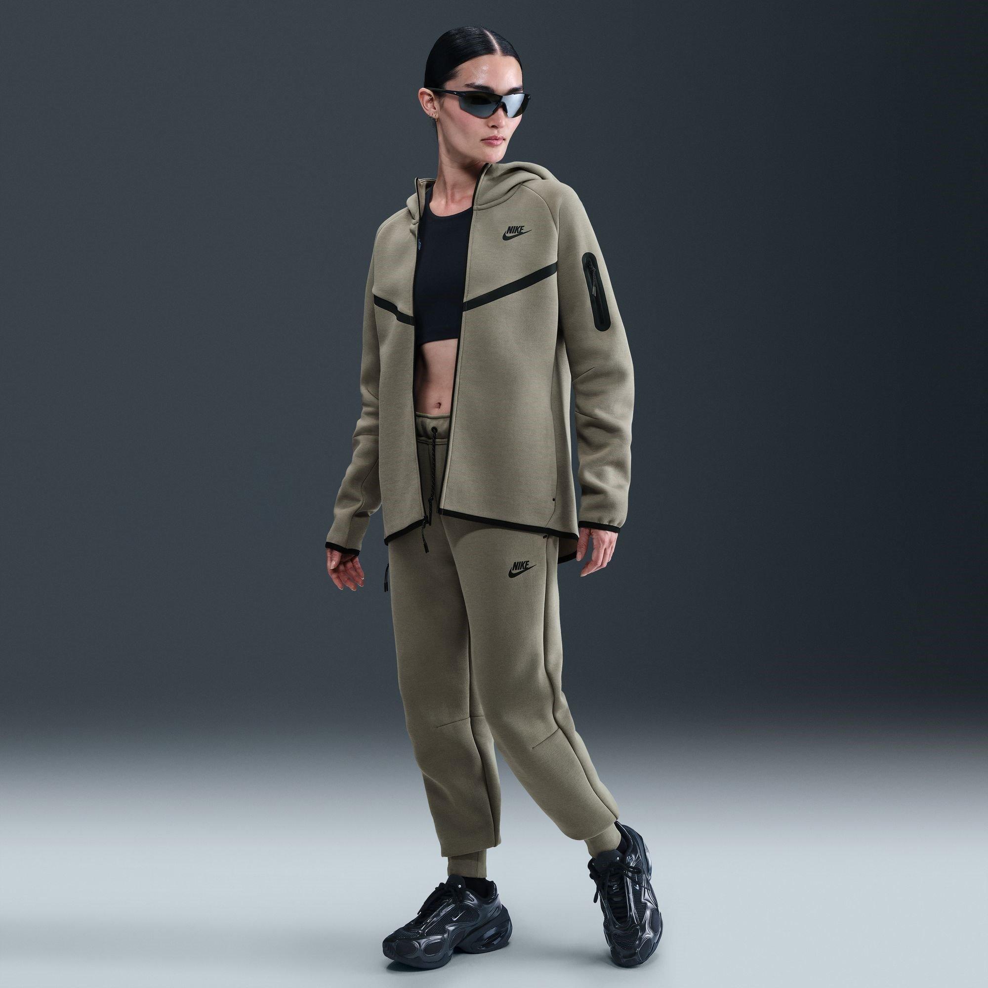 LIGHT ARMY/BLAC - Nike - Women's Tech Fleece Zip Hoodie - 7