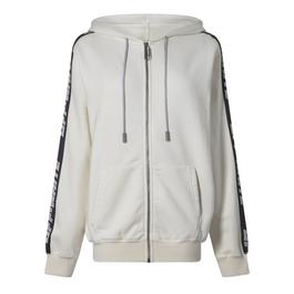 Off White Athl Logo Band Zip Up Hoodie