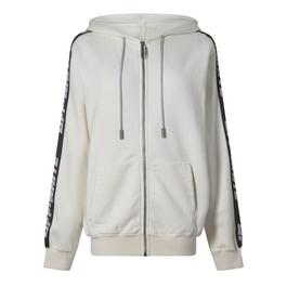 Off White Women's Athletic Logo Band Zip-Up Hoodie