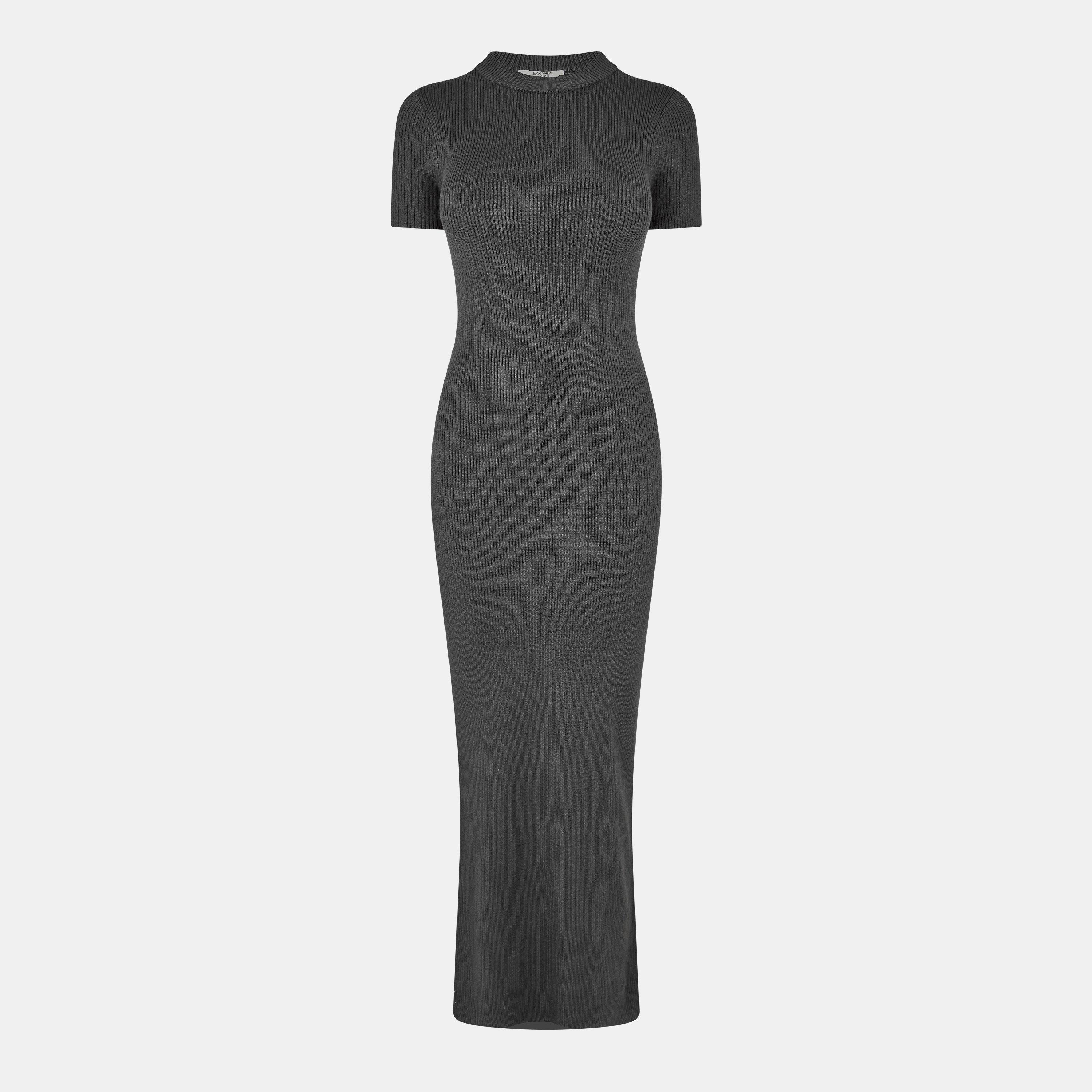 Jack Wills Women's Travelrib Maxi Knitted Jumper Dress - Slate - 14 (L)