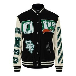 Off White Embr Varsity Ld99