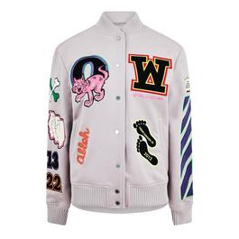 Off White Embr Varsity Ld99