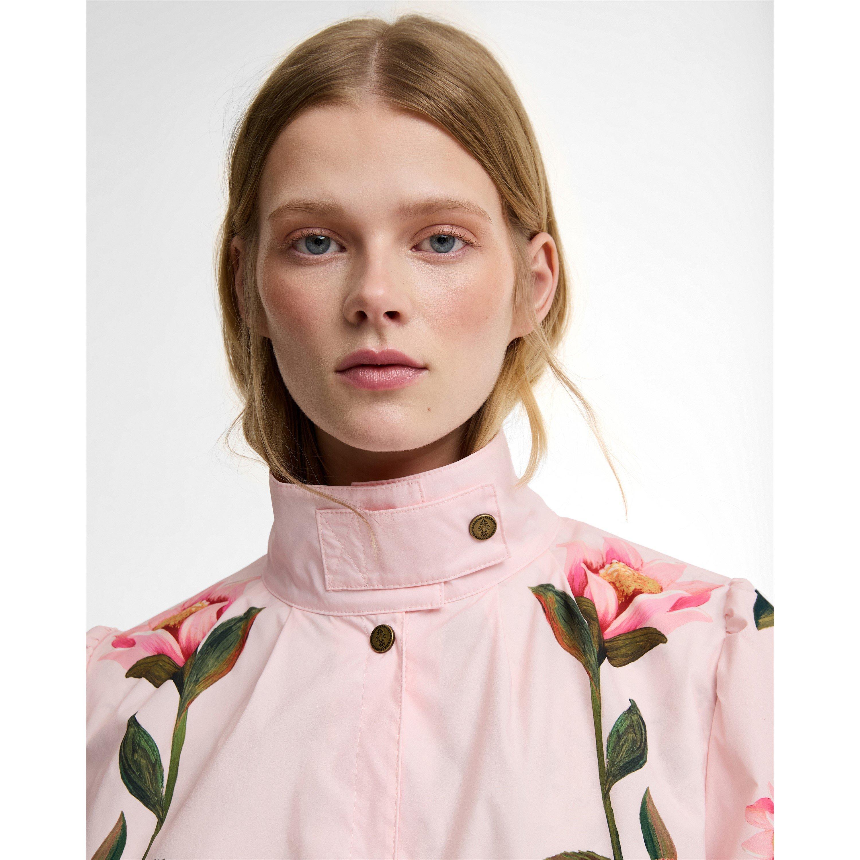 Pink /Cream Fl - Barbour x Farm Rio - Womens Bomber Jacket - 4