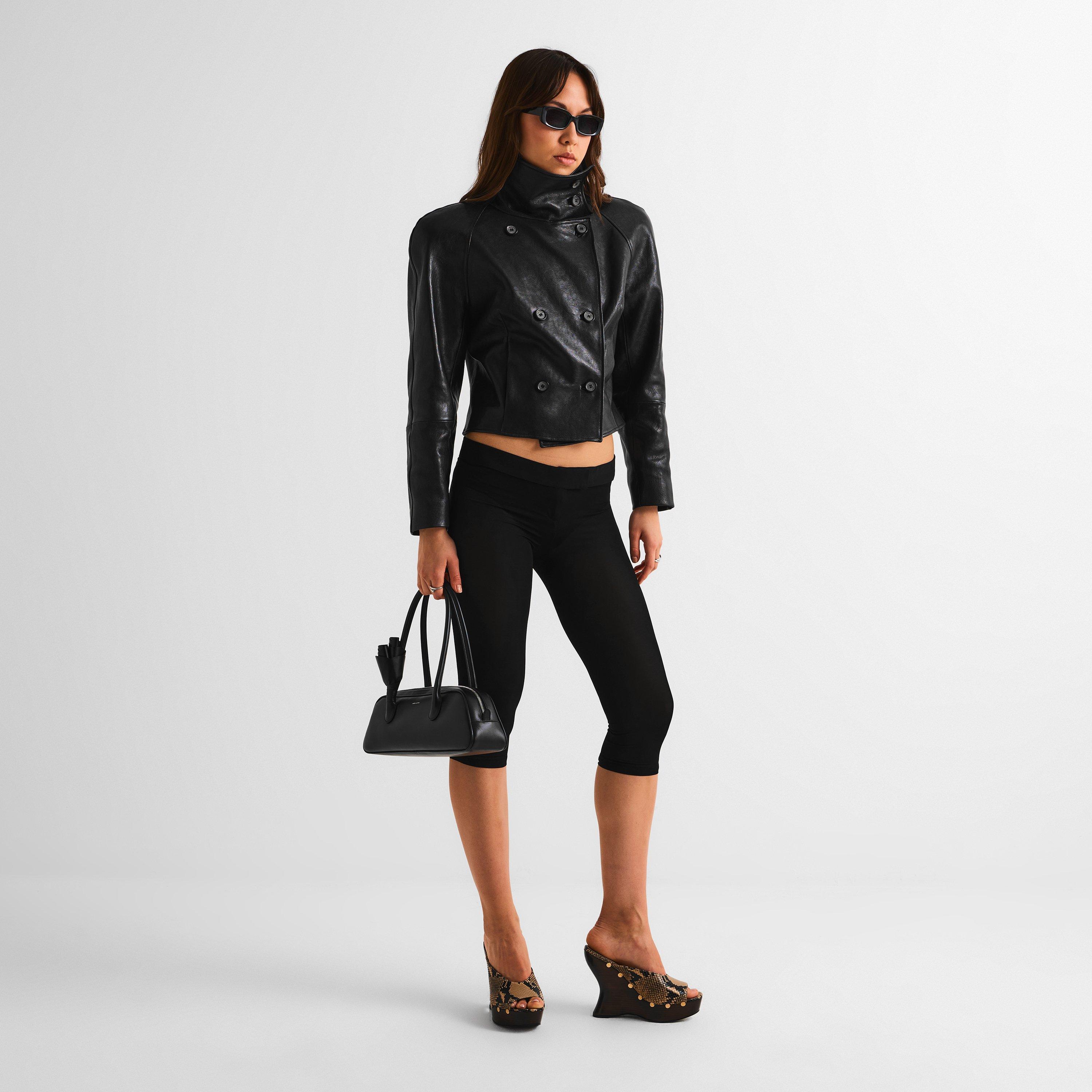 Black - Magda Butrym - Women's Leather 04 Jacket - 6