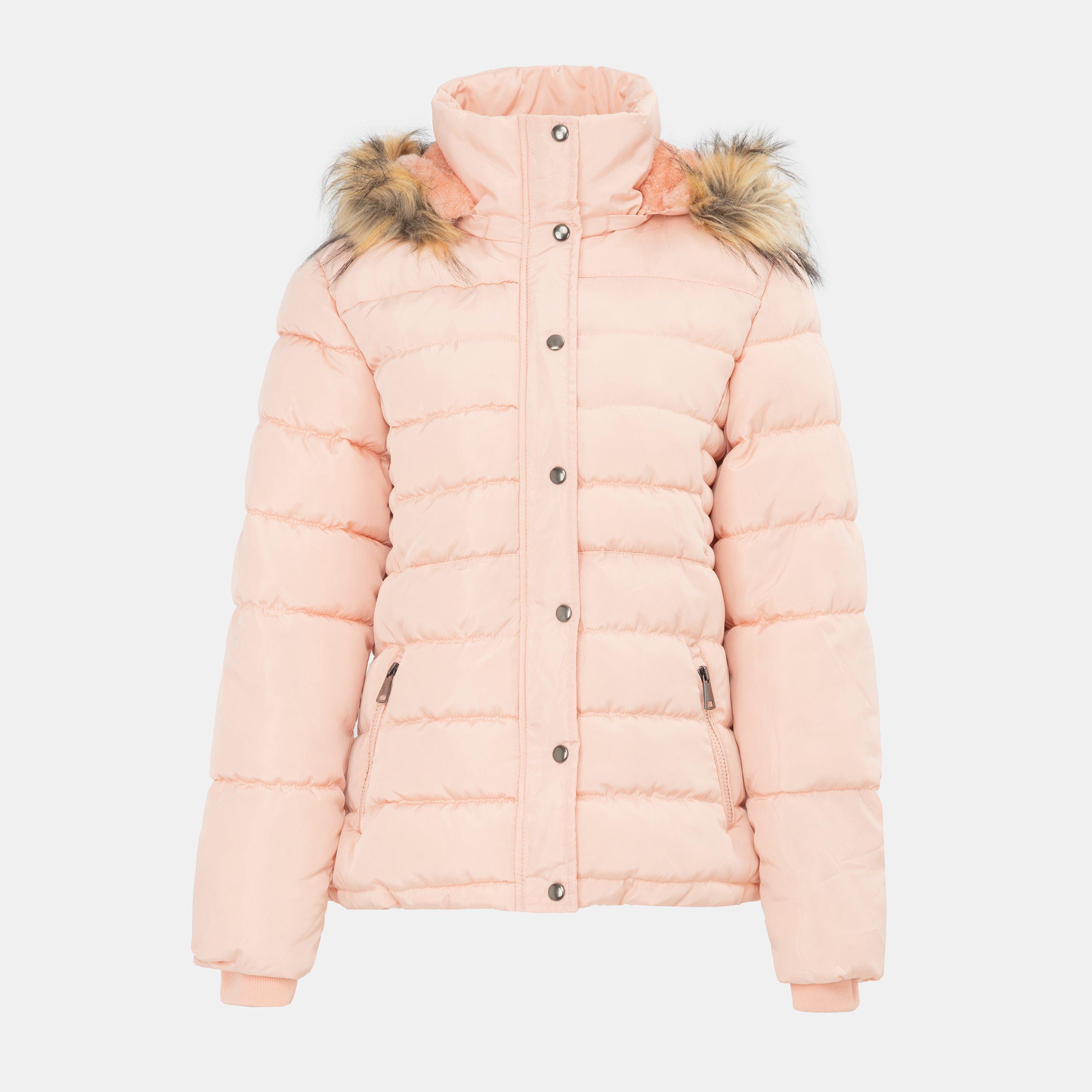 Women's ISIF Detachable Hood Fur Trim Sherpa Lined Parka