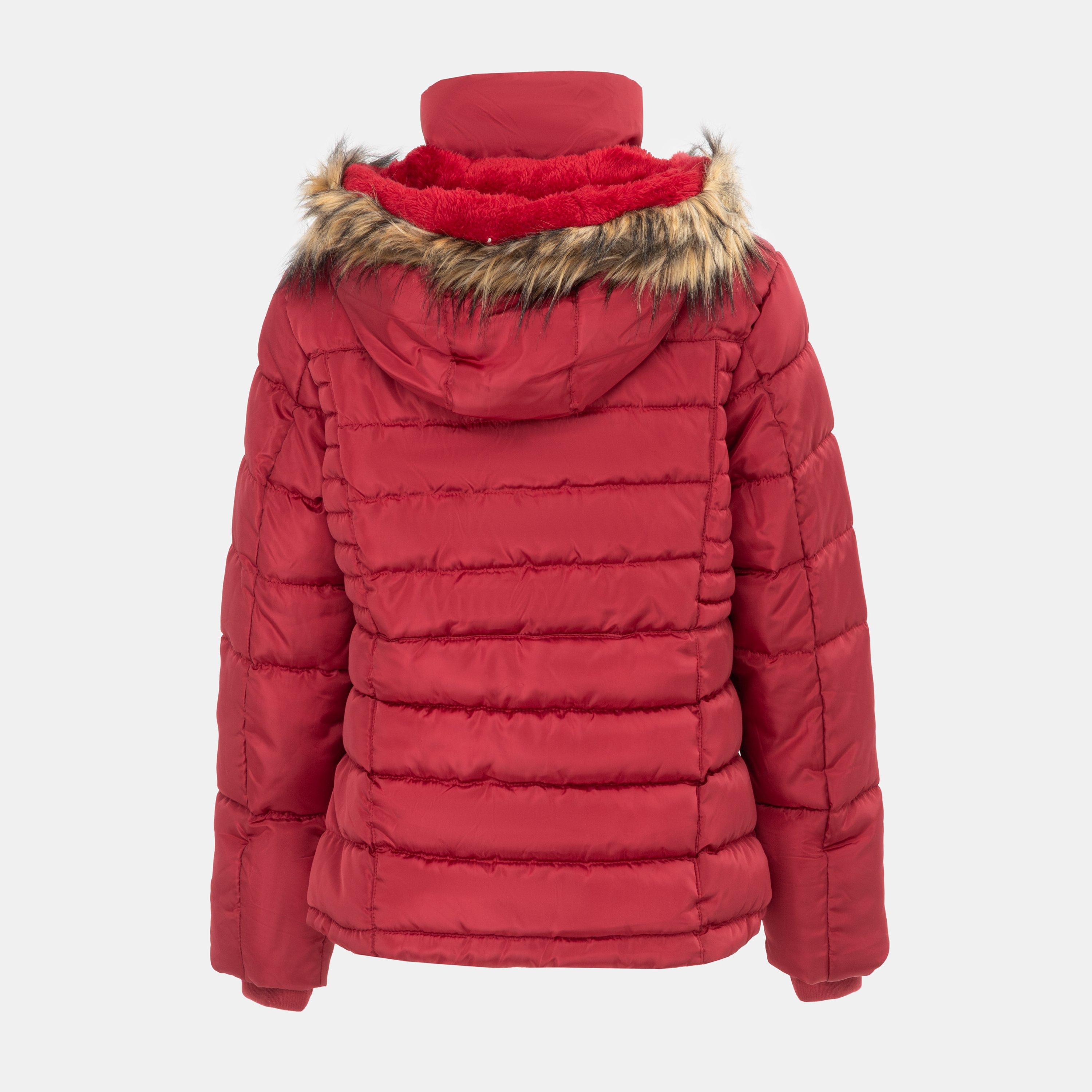 Burgundy - I Saw It First - Women's ISIF Detachable Hood Fur Trim Sherpa Lined Parka - 2