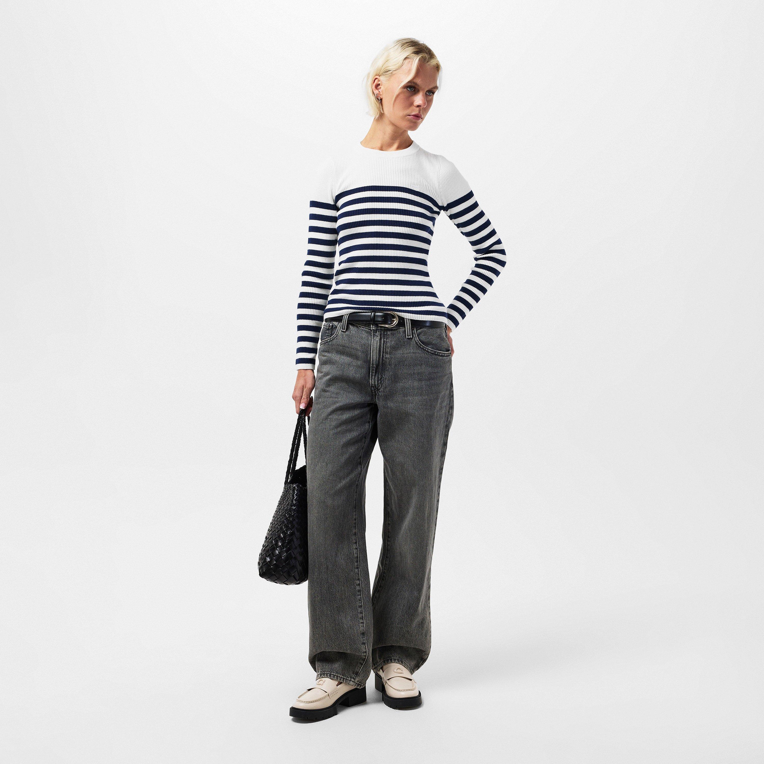 Adrienne Stripe - Levis - Women's Rib Crew Knitted Top - 6