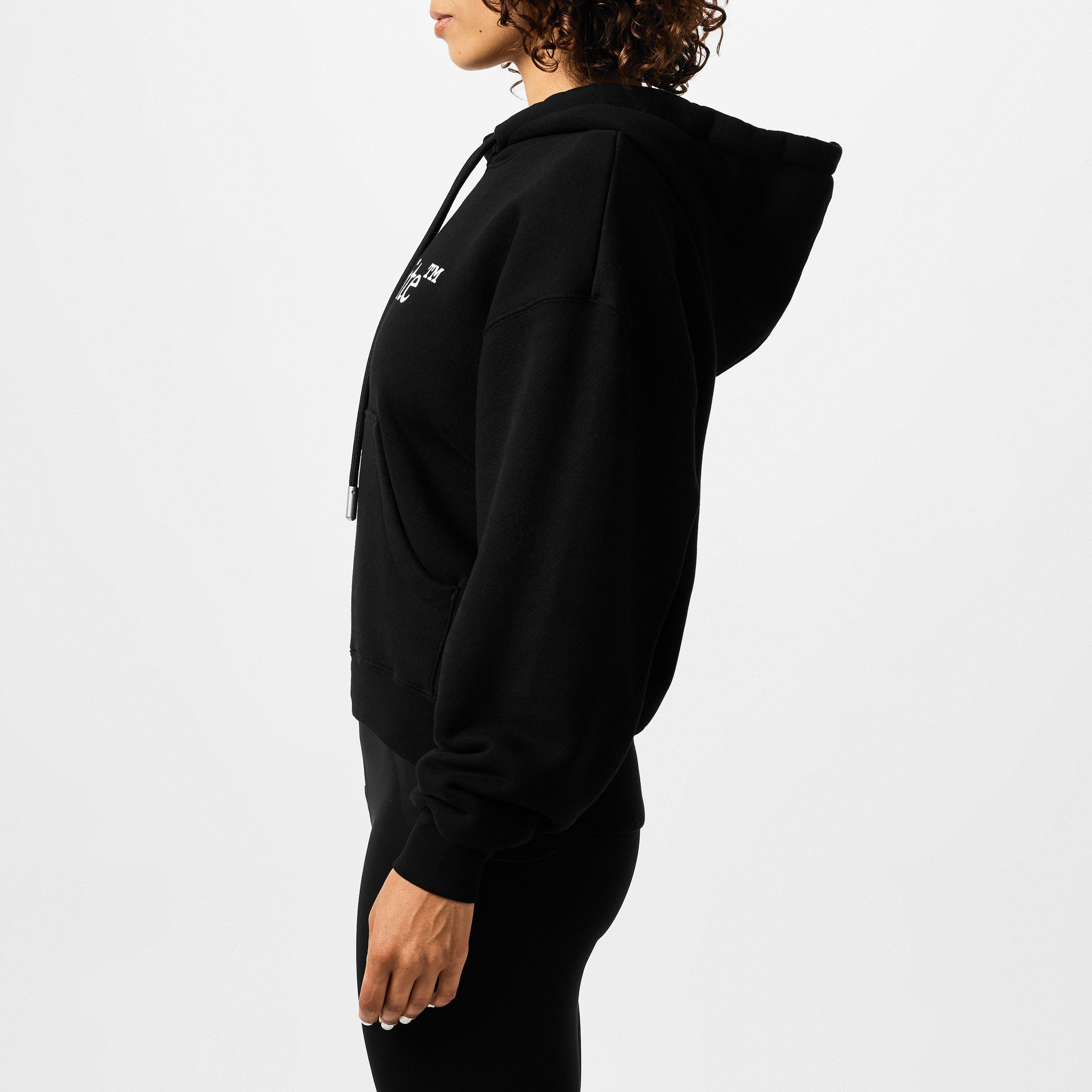 Black - Off White - Women's Logo Bookish Hoodie, Bold  Lettering - 2