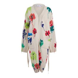 Off White Floral Cardigan