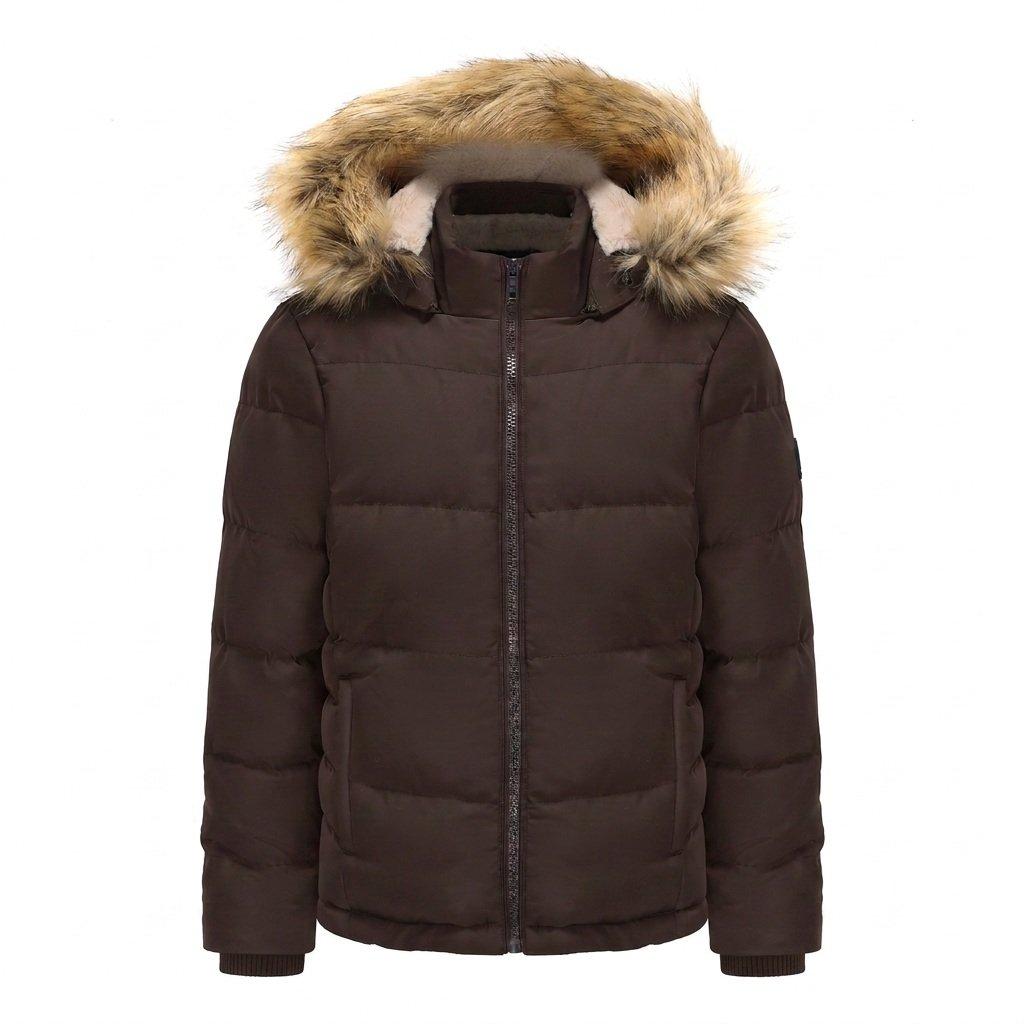 SoulCal Womens 2 Zip Bubble Hooded Long Sleeve Short Puffer Jacket