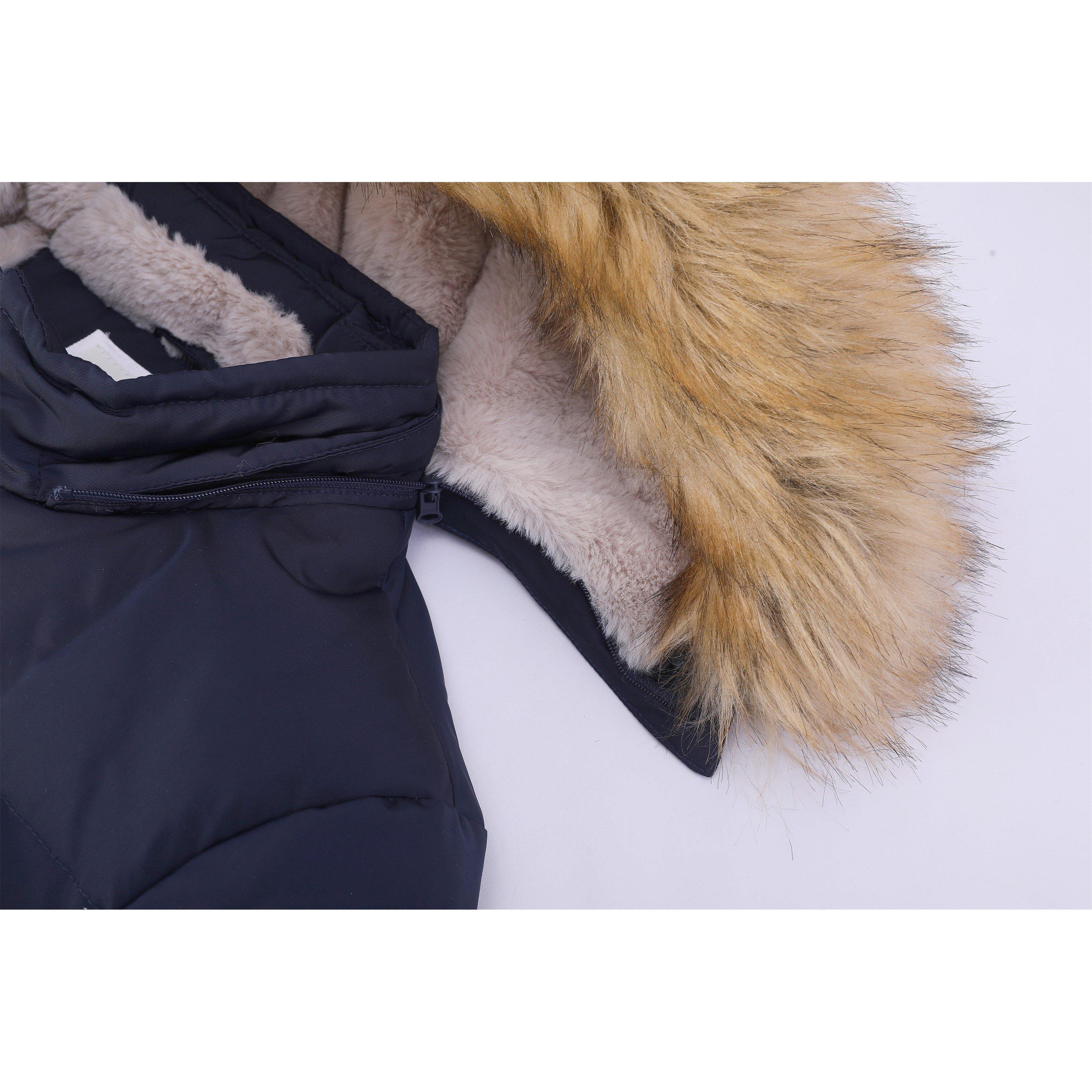 Marineblau - SoulCal - Women's 2 Zip Bubble Hooded Long Sleeve Short Puffer Jacket - 5