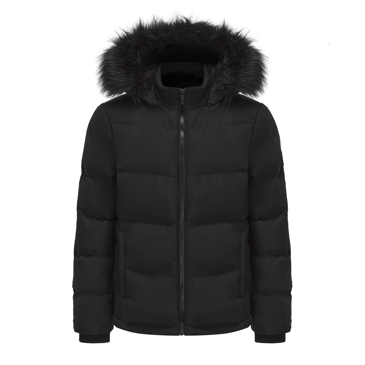 Sort - SoulCal - Womens 2 Zip Bubble Hooded Long Sleeve Short Puffer Jacket - 1