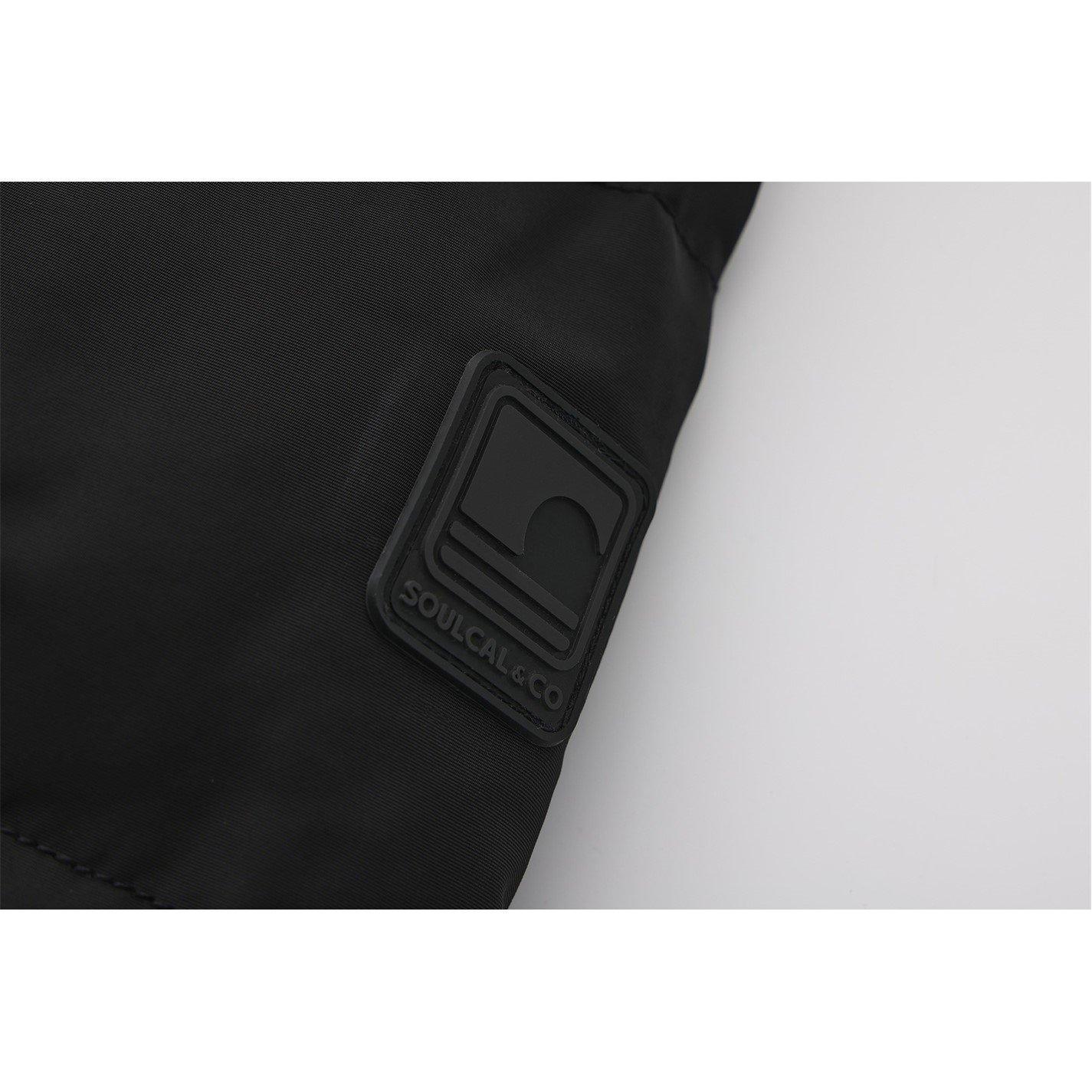 Preto - SoulCal - 2 Zip Bubble Hooded Long Sleeve Short Puffer Jacket - 6