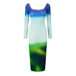 Off White Women's Blurred Graphic Print Dress