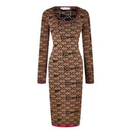 Off White Women's Monogram Logo Print Dress, All Over Logo