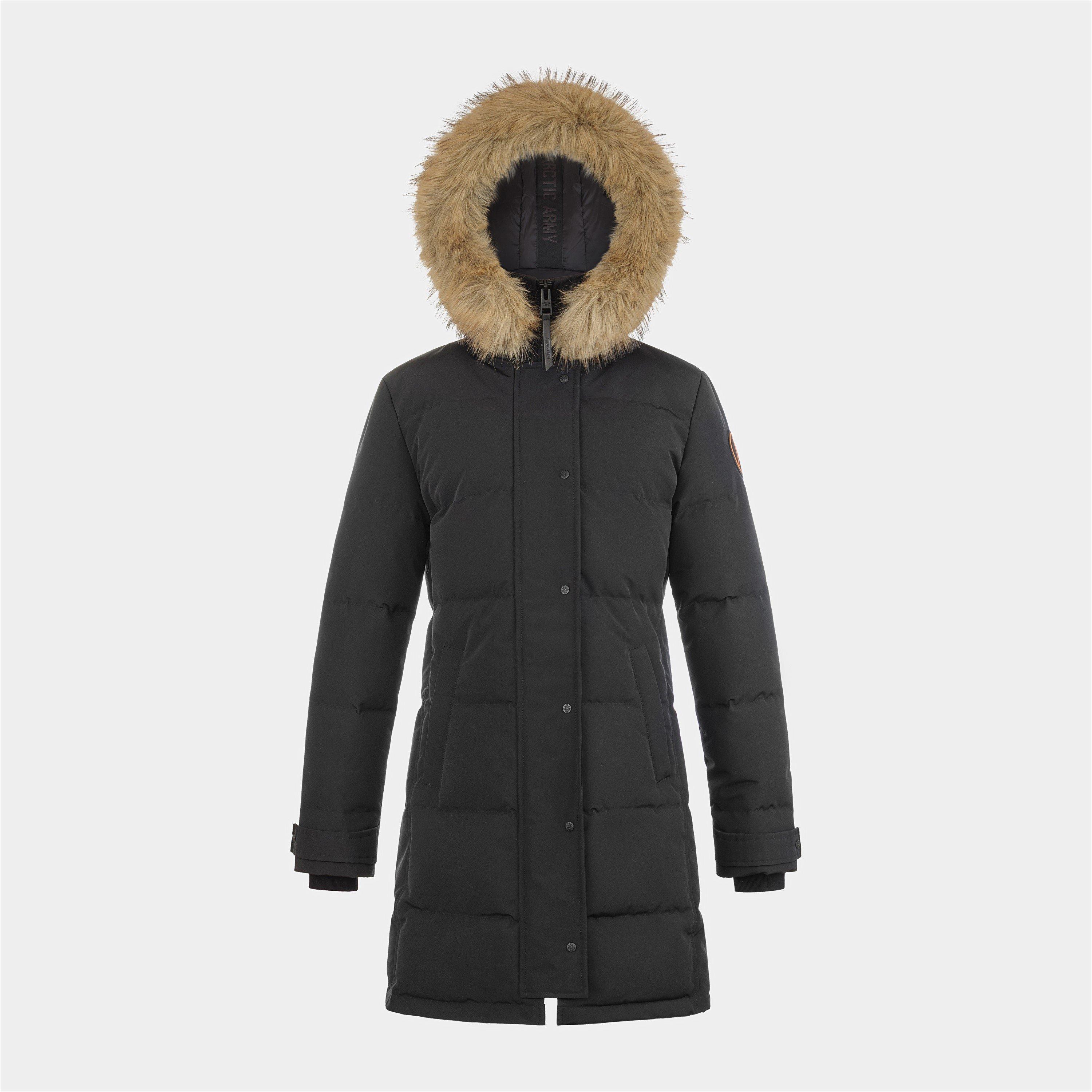 Women's Muskox Faux Fur Trim Hooded Thigh Length Parka