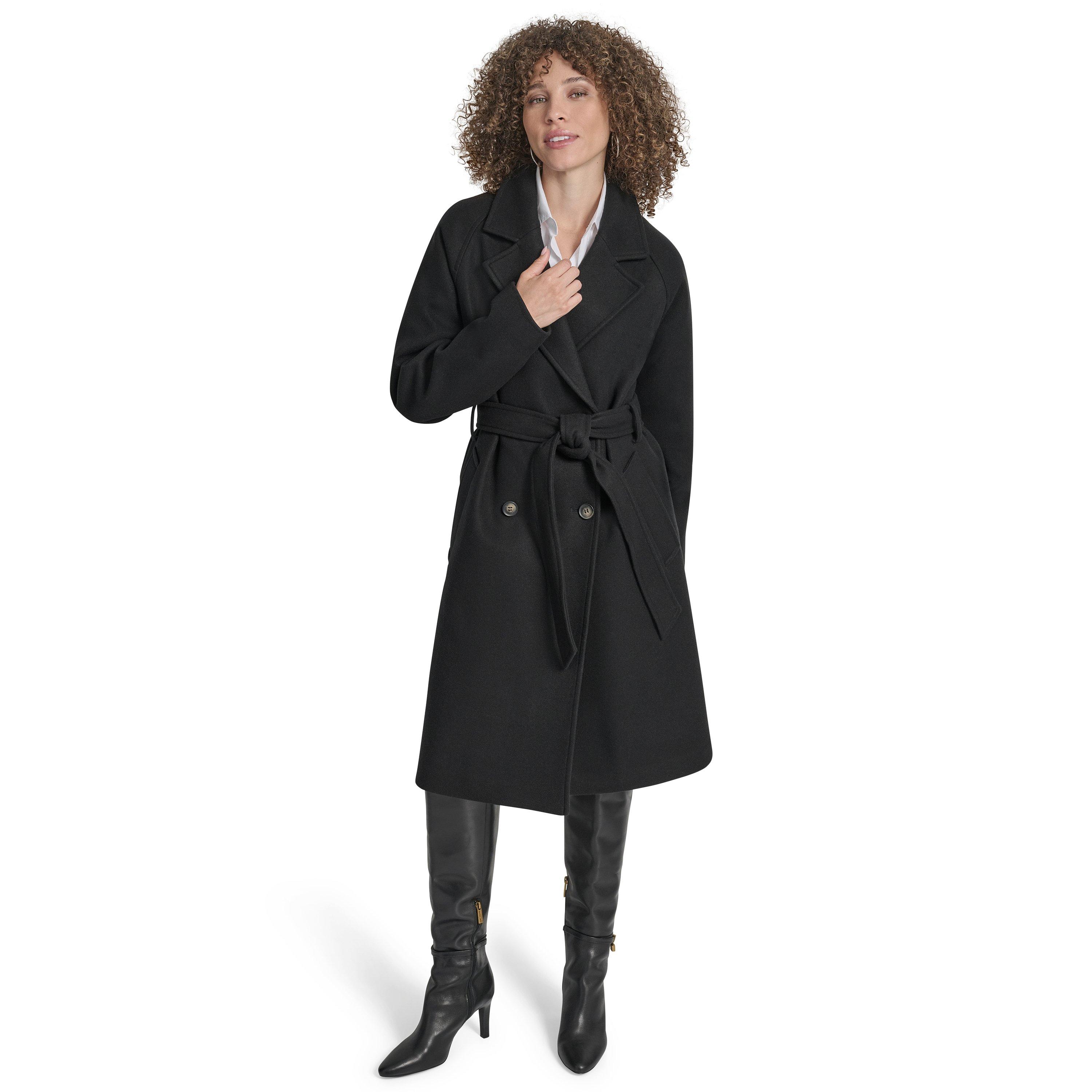 Schwarz - DKNY - Women's Wrap Overcoat - 1