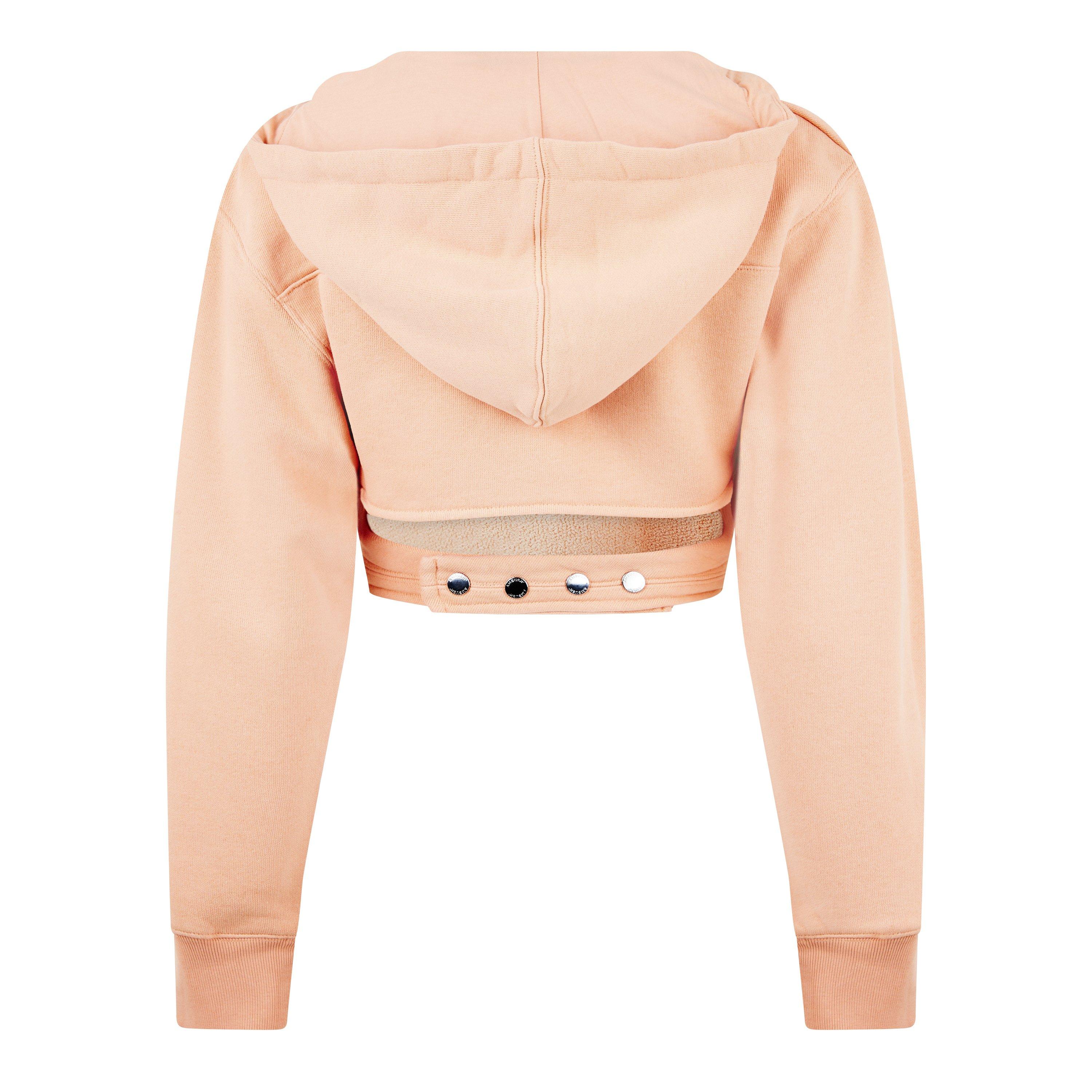 Salmon Pink - Ambush - Wrap Cropped Hoodie - 2