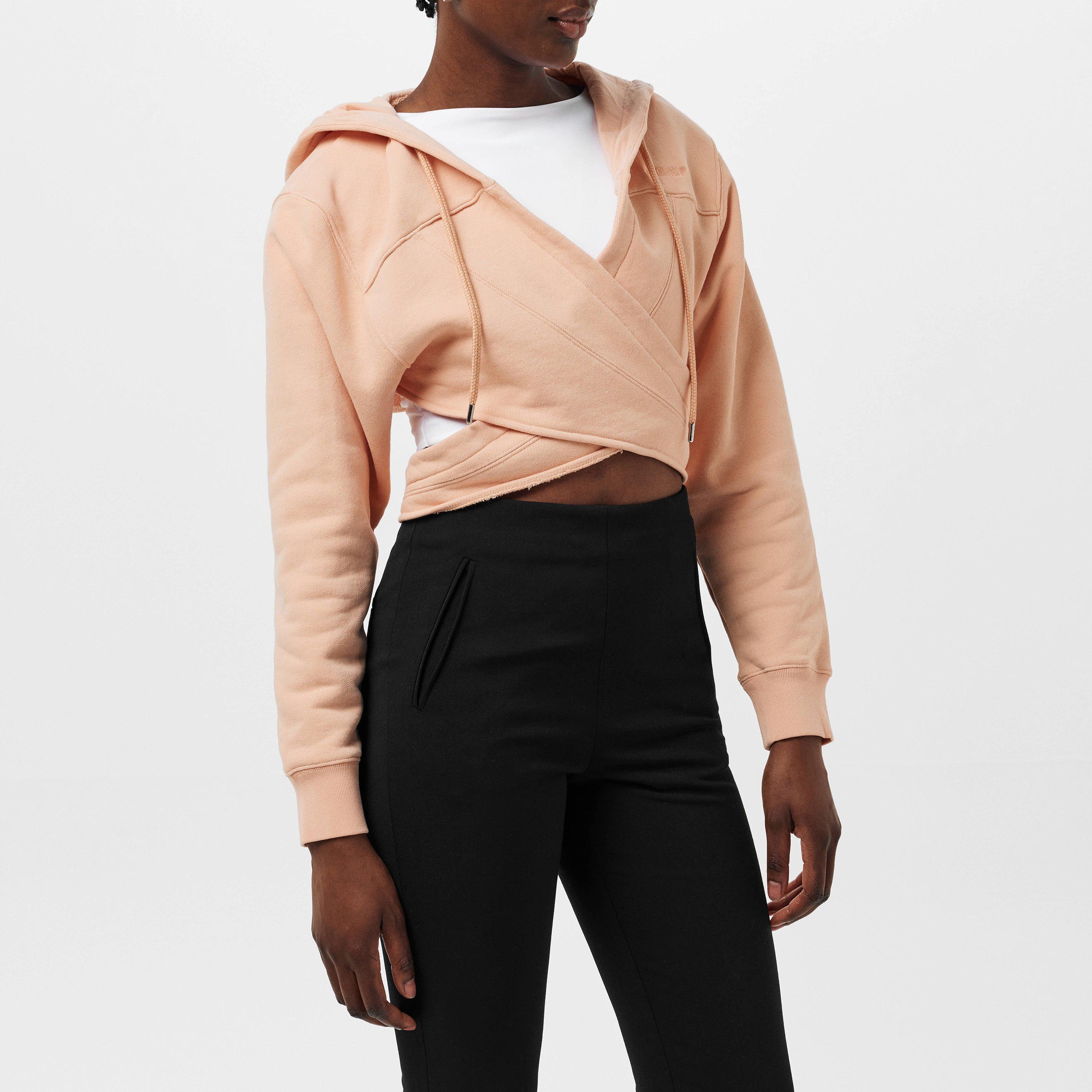 Salmon Pink - Ambush - Wrap Cropped Hoodie - 3