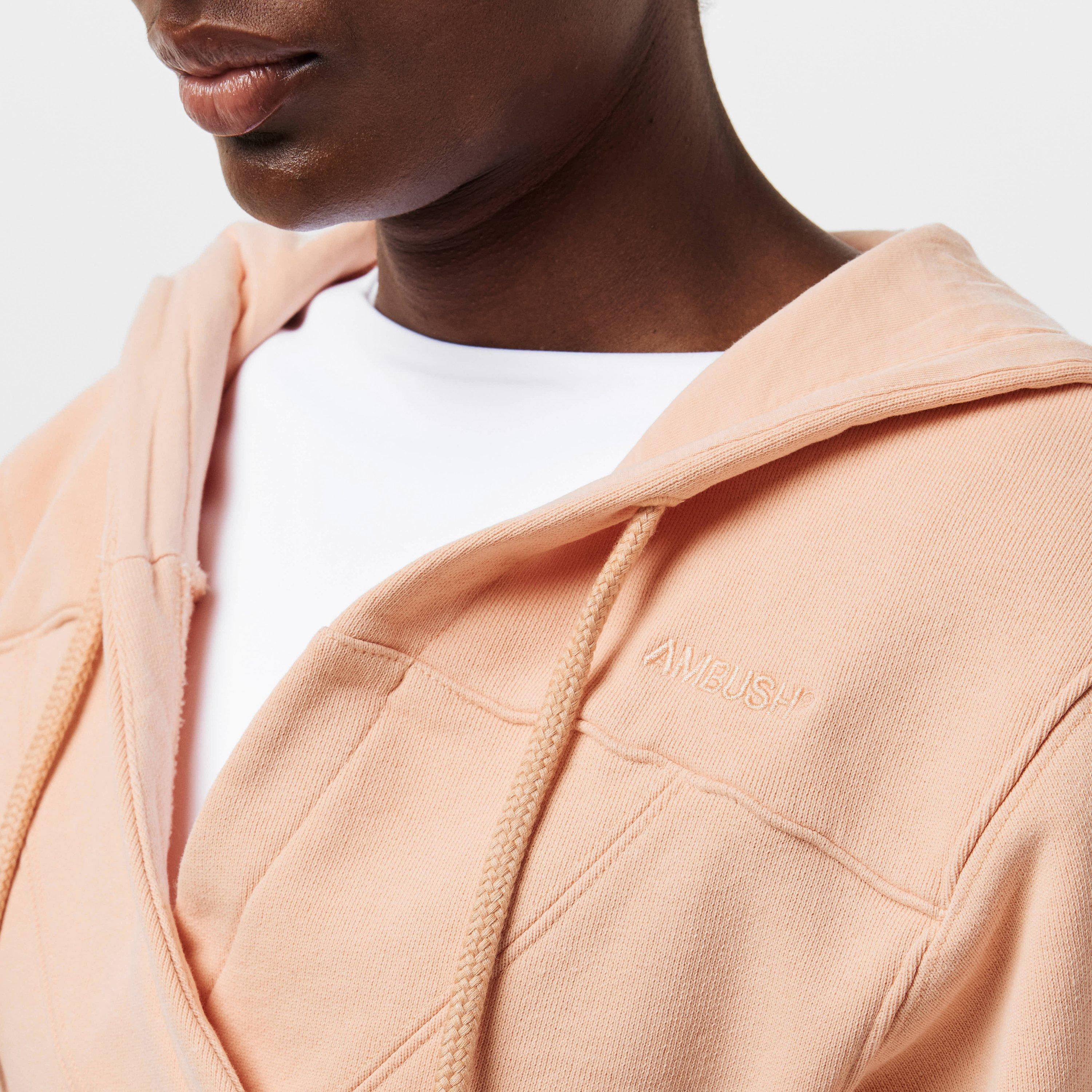 Salmon Pink - Ambush - Wrap Cropped Hoodie - 5