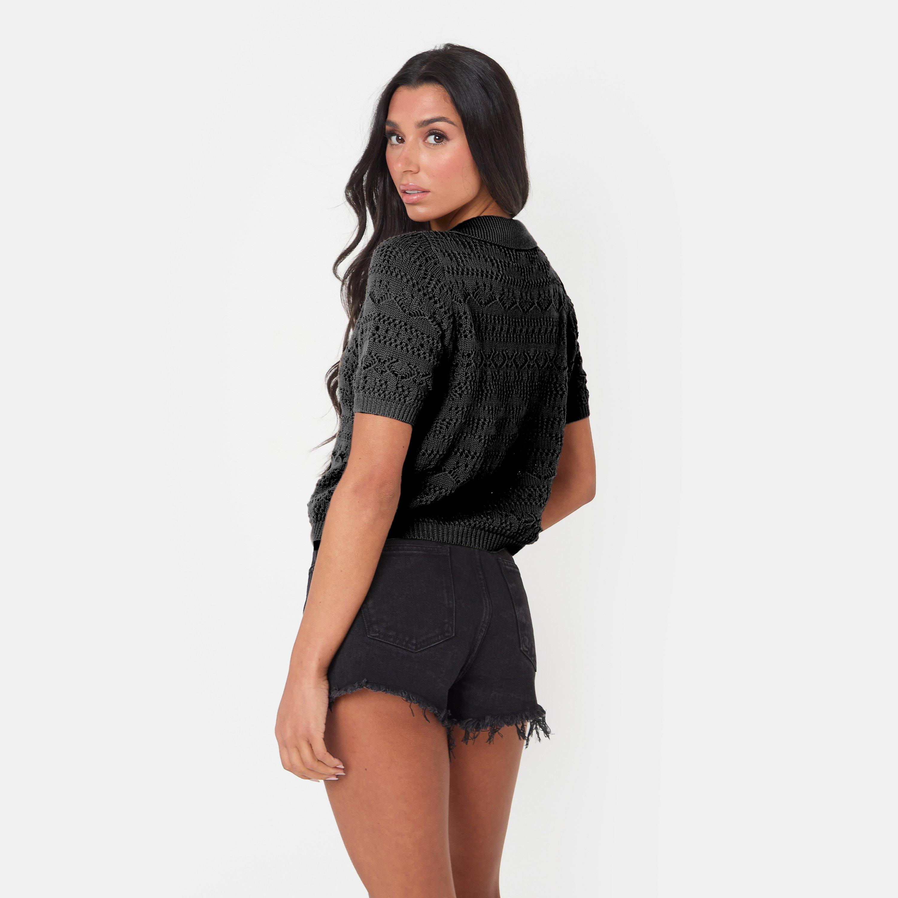 Black - I Saw It First - Boho Crochet Lace Top - 3