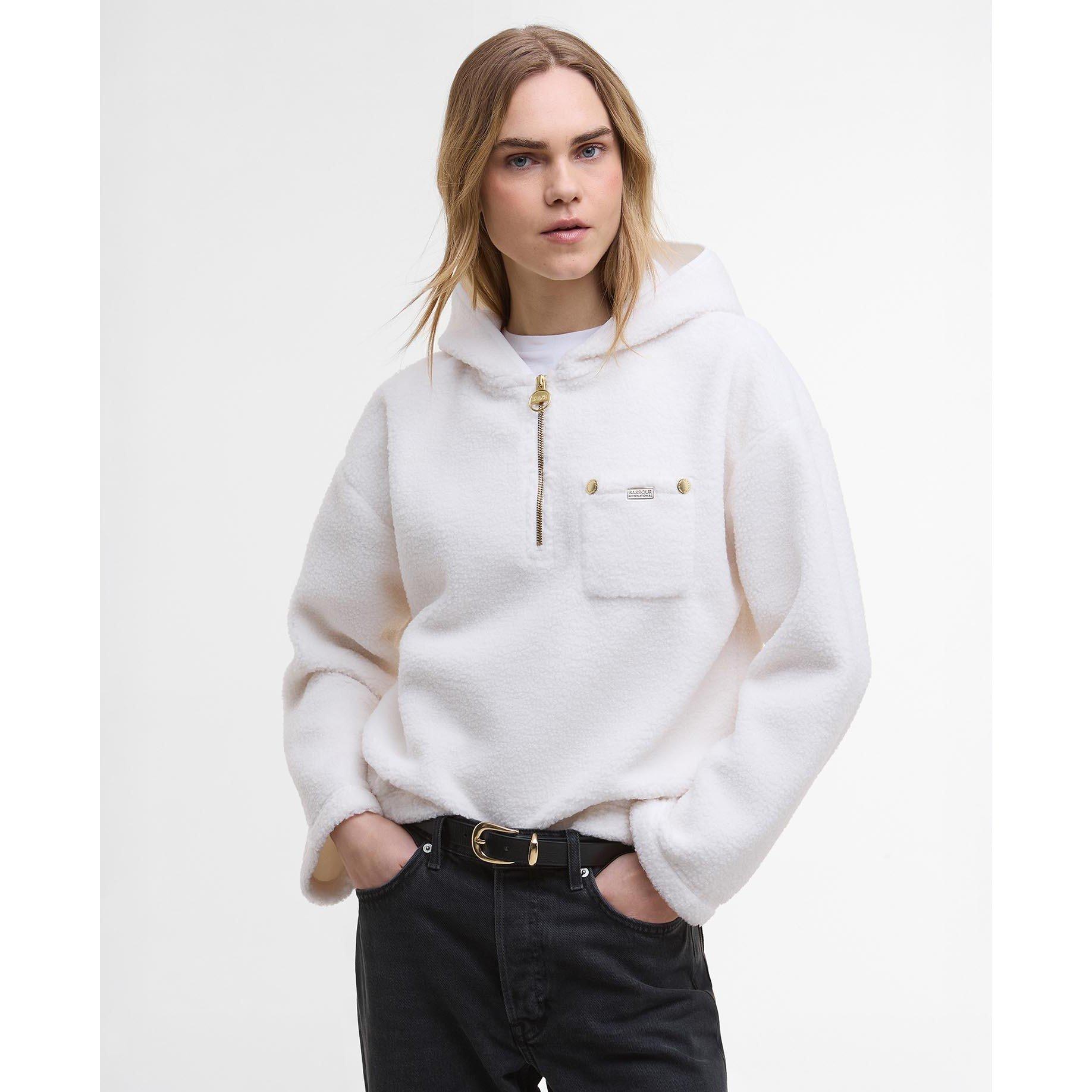 Off White - Barbour International - Lola Fleece Hoodie Womens - 2