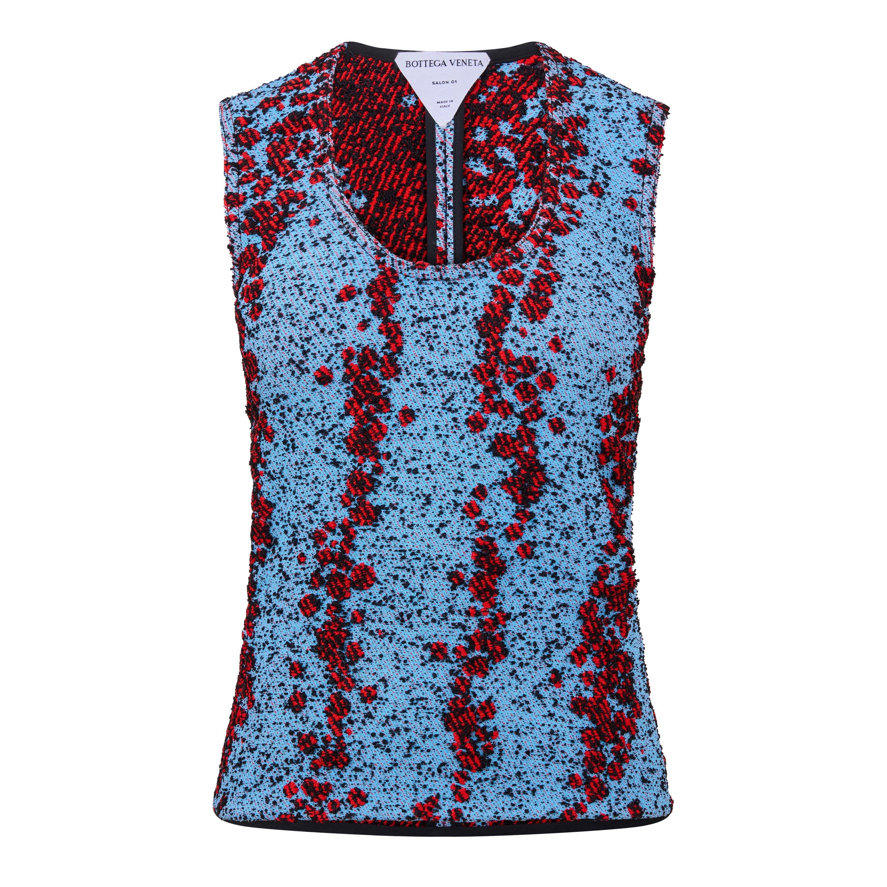 Blu/Tmt/Blk - Bottega Veneta - Women's Knitted Top - 1