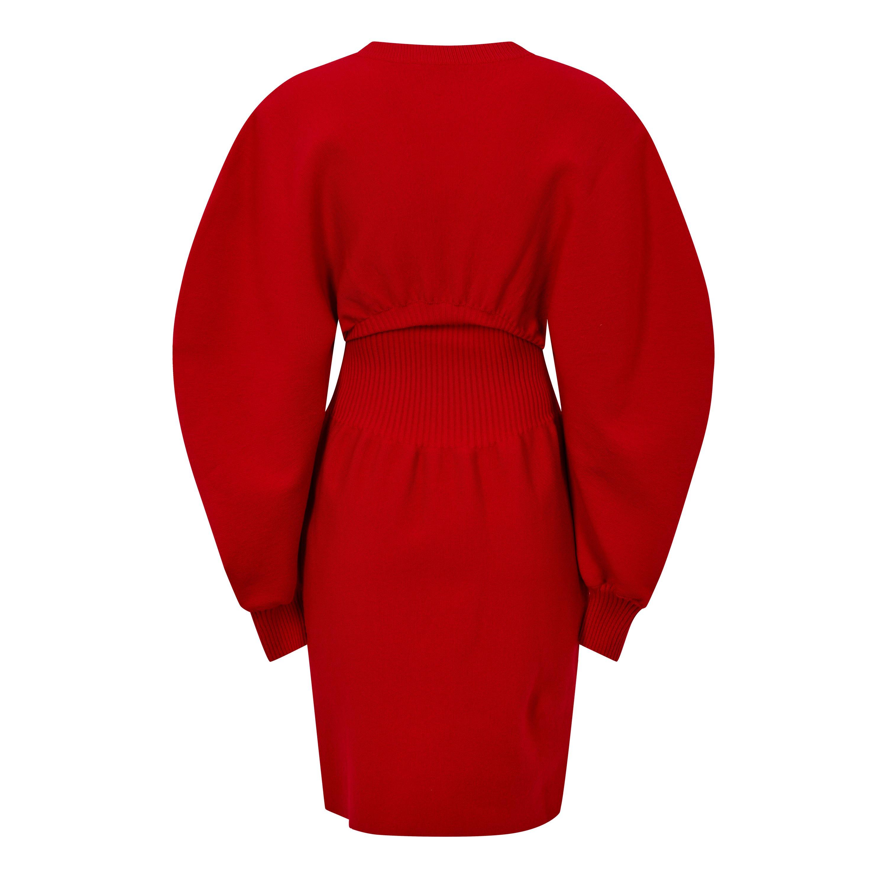 Red - Bottega Veneta - Women's Knitted Dress - 2