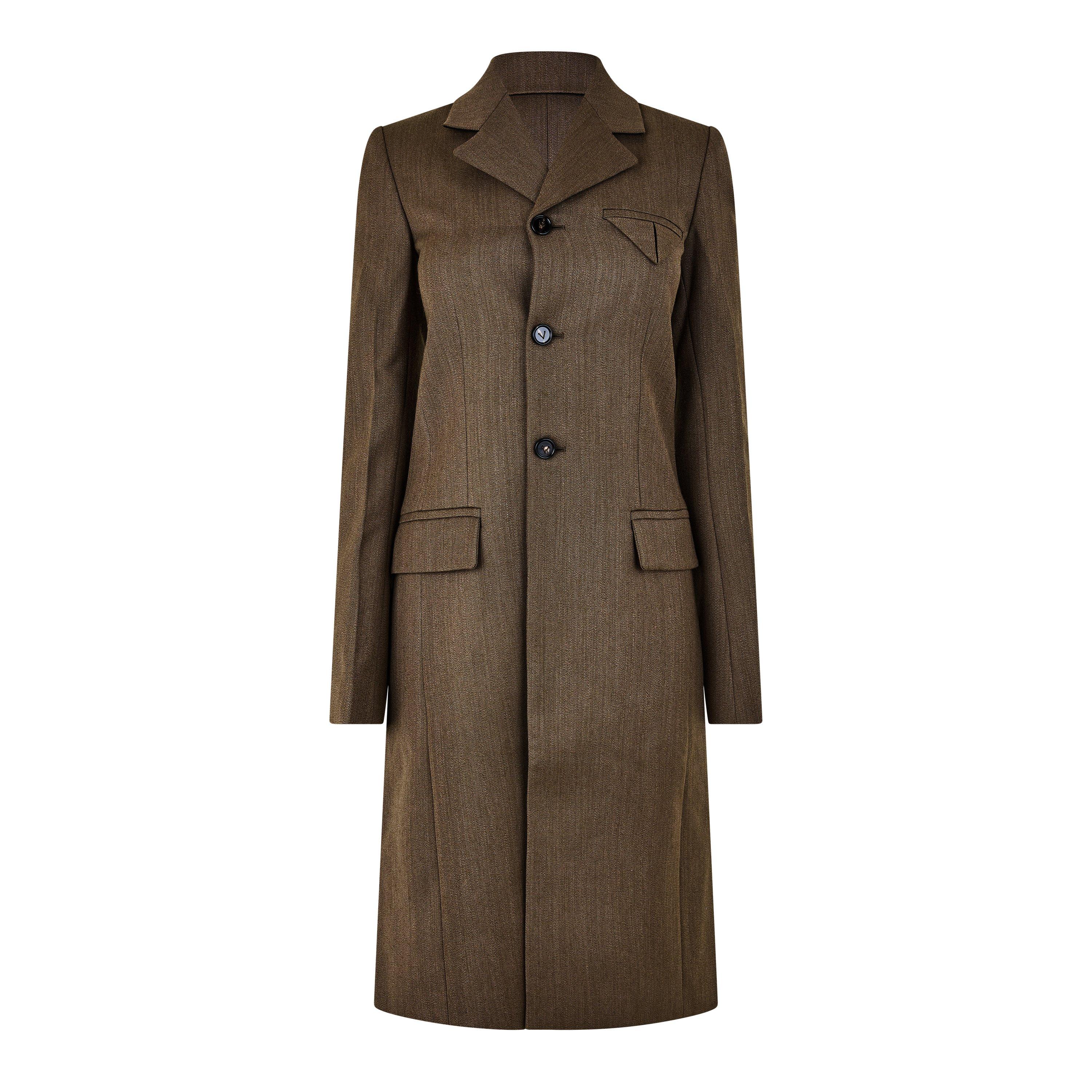Kelp - Bottega Veneta - Women's  Structured Tailored Overcoat - 1