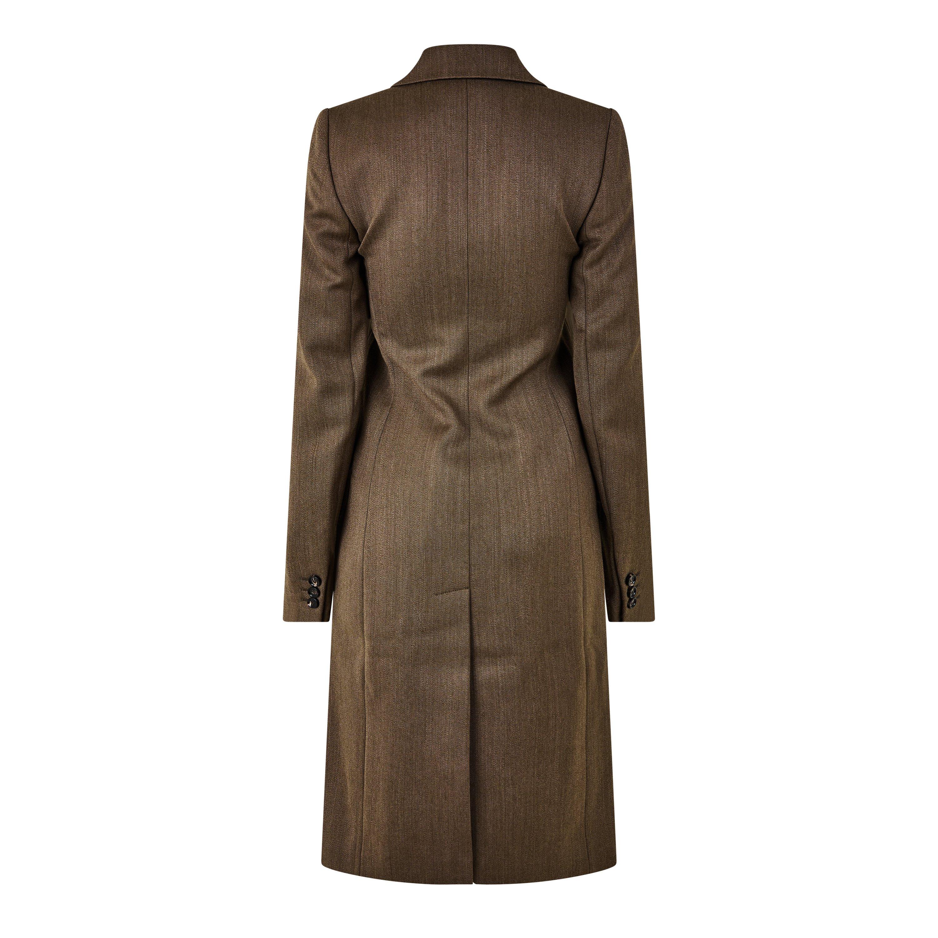 Kelp - Bottega Veneta - Women's  Structured Tailored Overcoat - 2