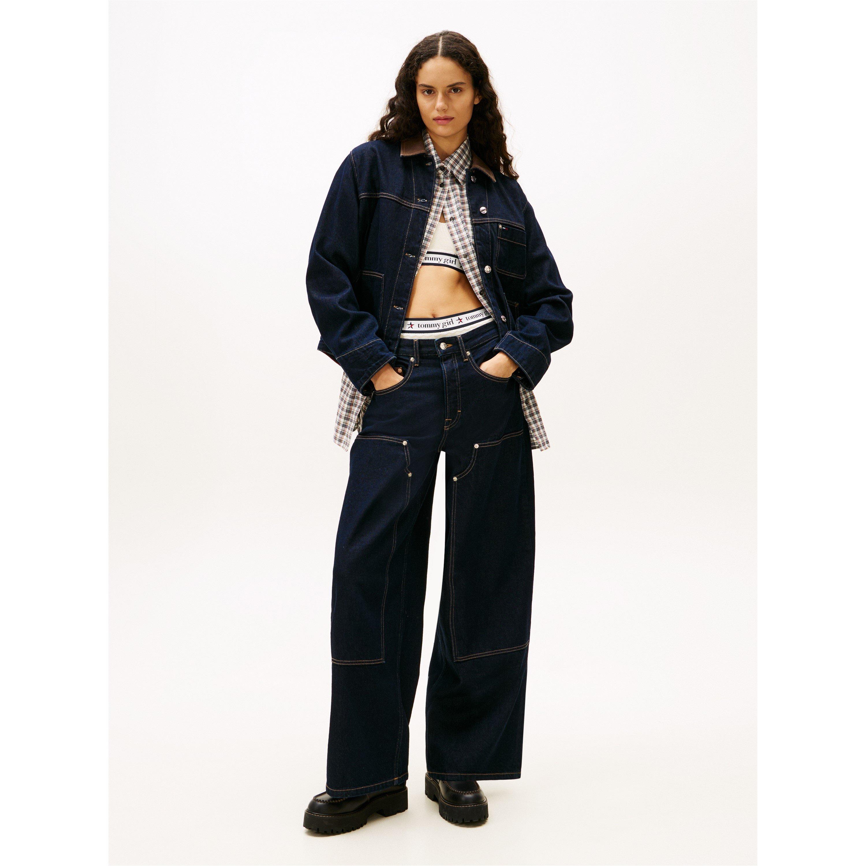 Denim Dark - Tommy Jeans - Women's Chore Barn Jacket - 4