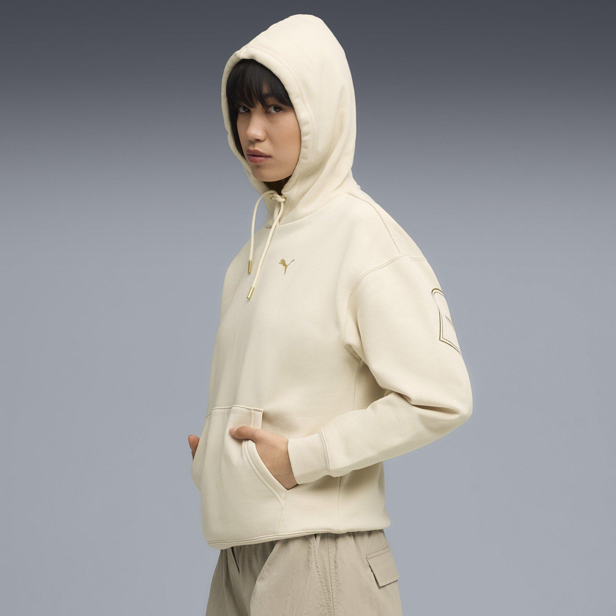Alpine Snow - Puma - Women's Maximal Metallic Comfort Tech Fleece Overhead Hoodie - 3