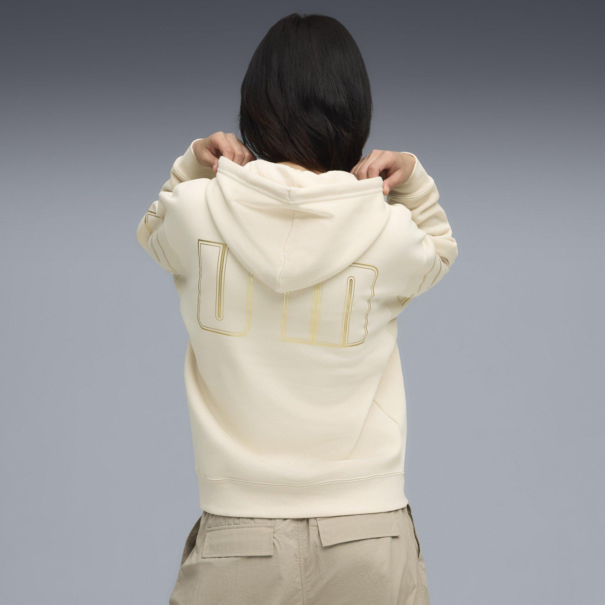 Alpine Snow - Puma - Women's Maximal Metallic Comfort Tech Fleece Overhead Hoodie - 4