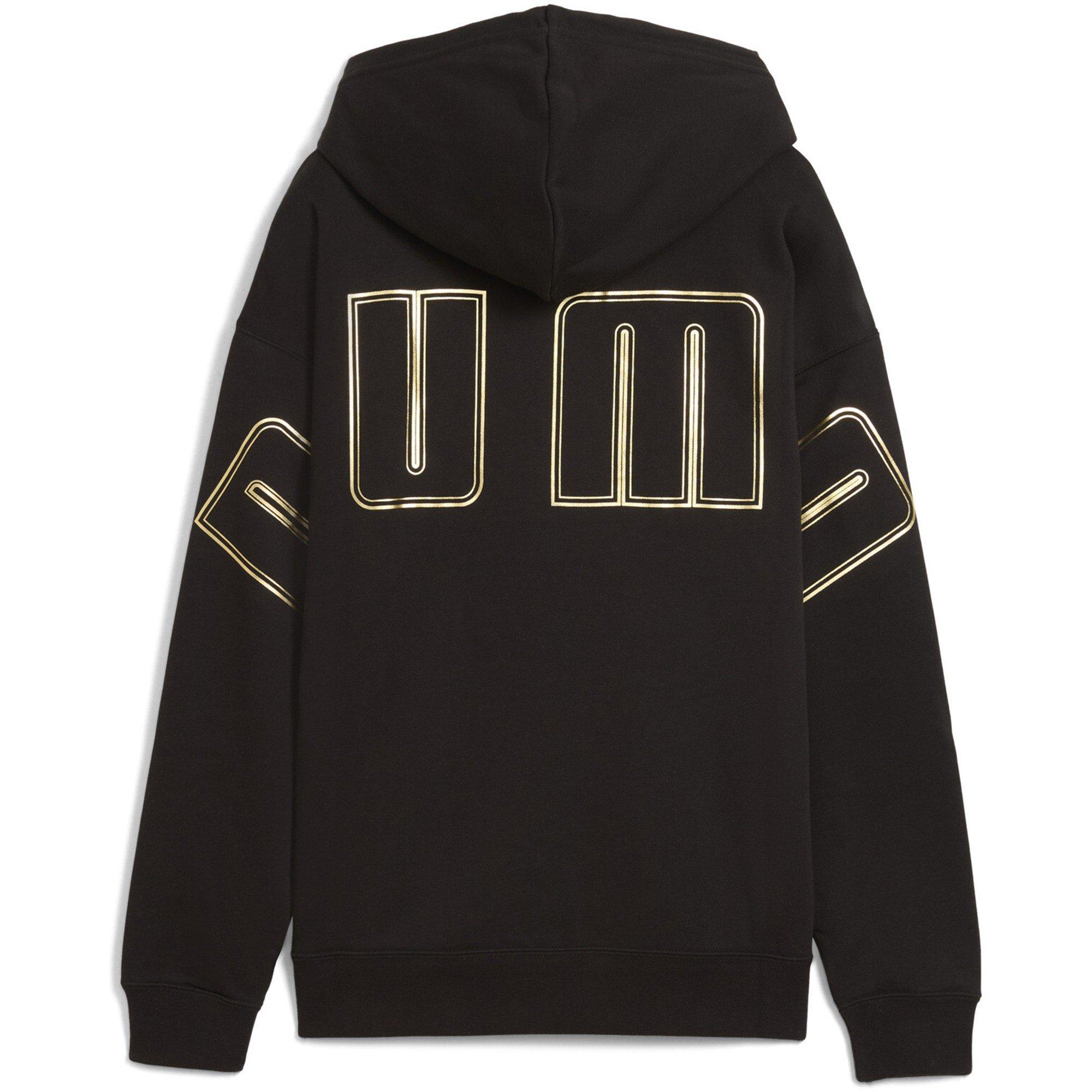 Puma Black - Puma - Women's Maximal Metallic Comfort Tech Fleece Overhead Hoodie - 2