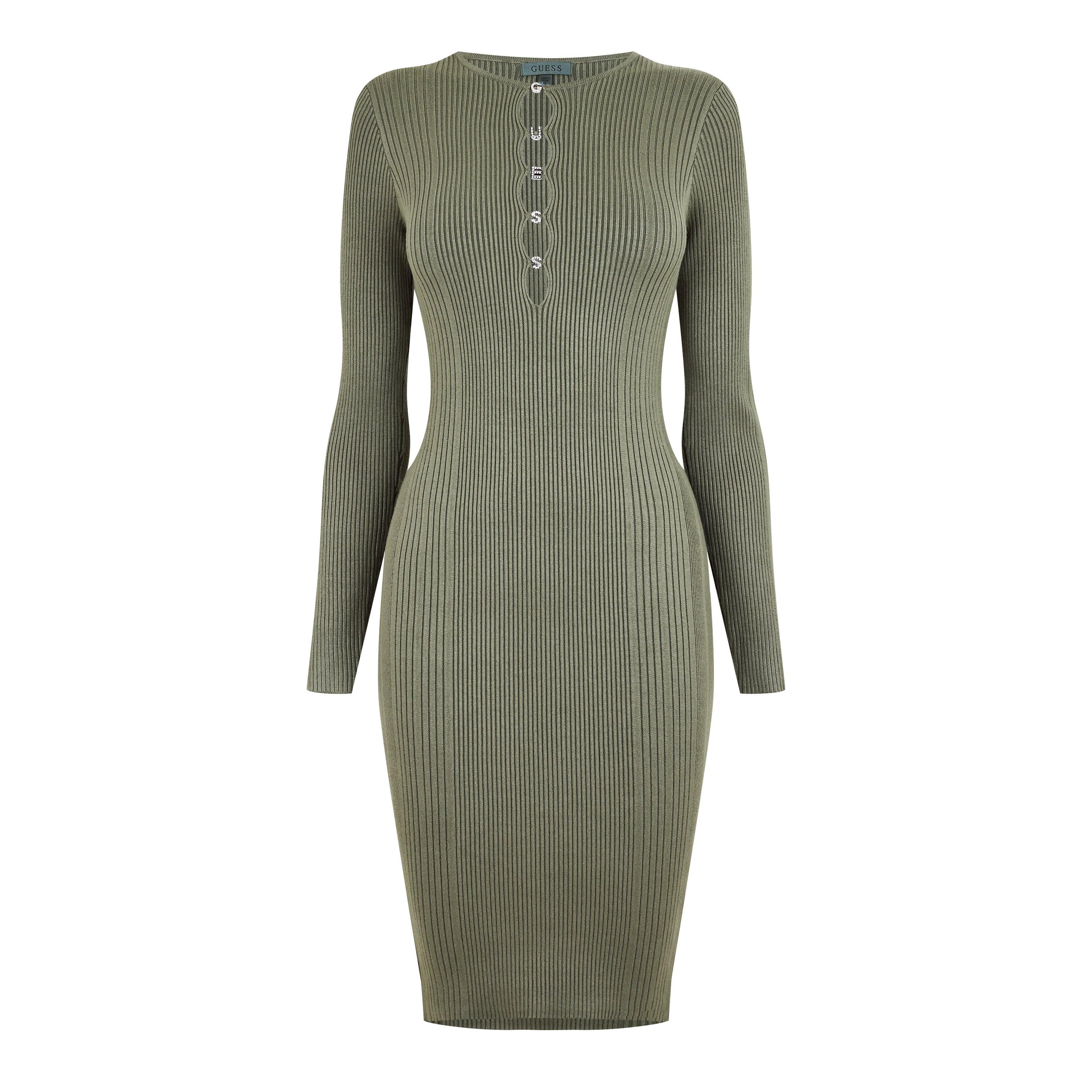 Lichen Leaf Grn - Guess - Women's Alphabet Charm Bodycon Dress - 5