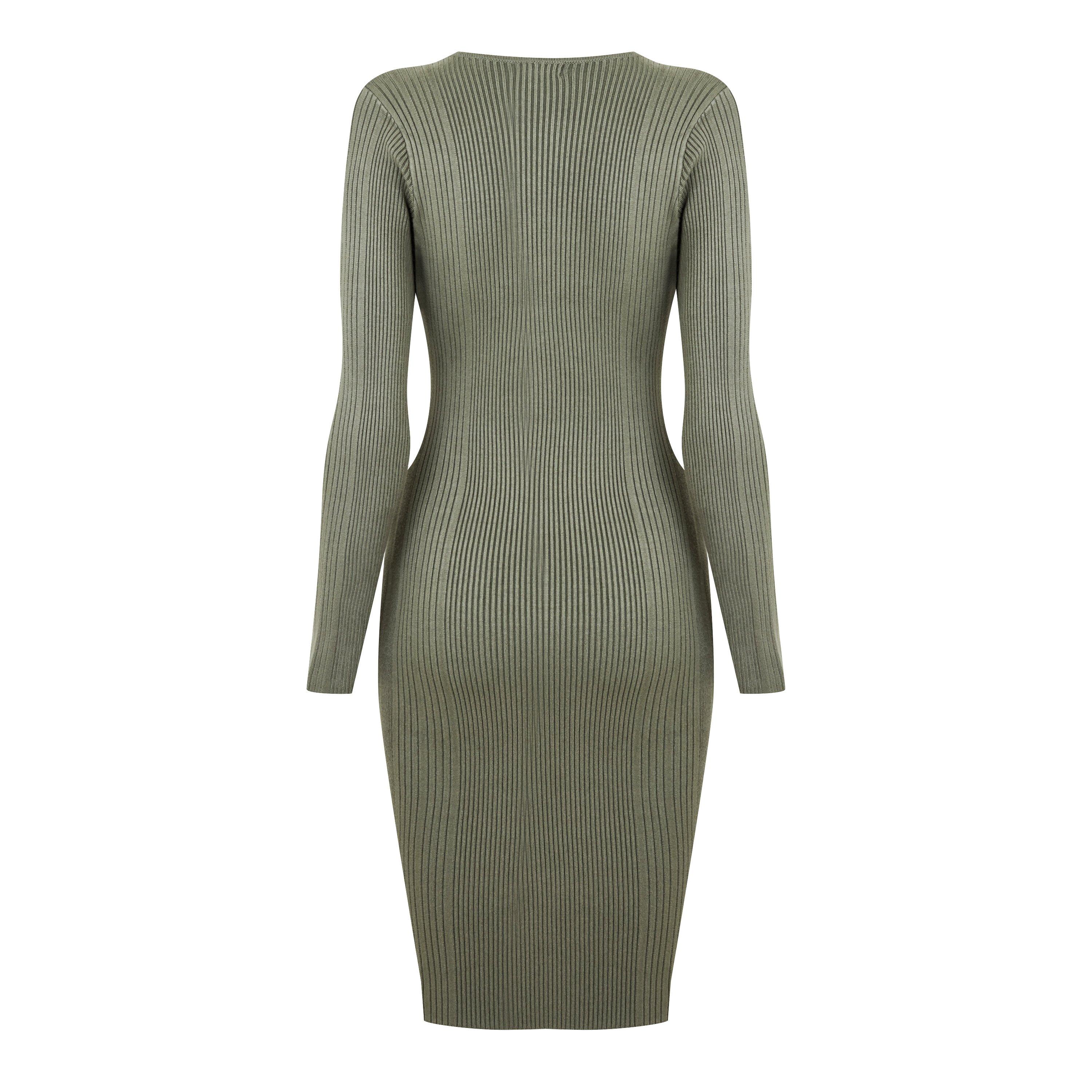 Lichen Leaf Grn - Guess - Women's Alphabet Charm Bodycon Dress - 6