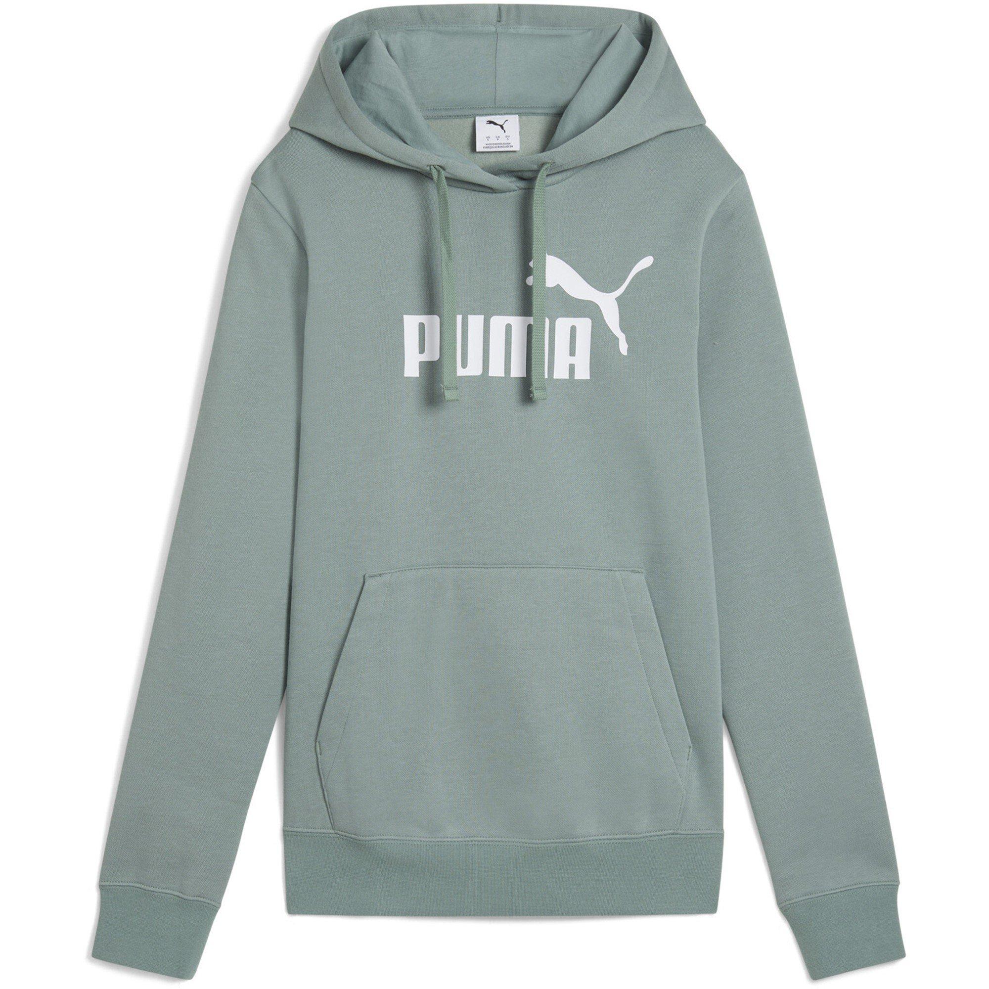 Puma Women's No. 1 Logo Tech Fleece Overhead Hoodie - Green Moon - 14 (L)