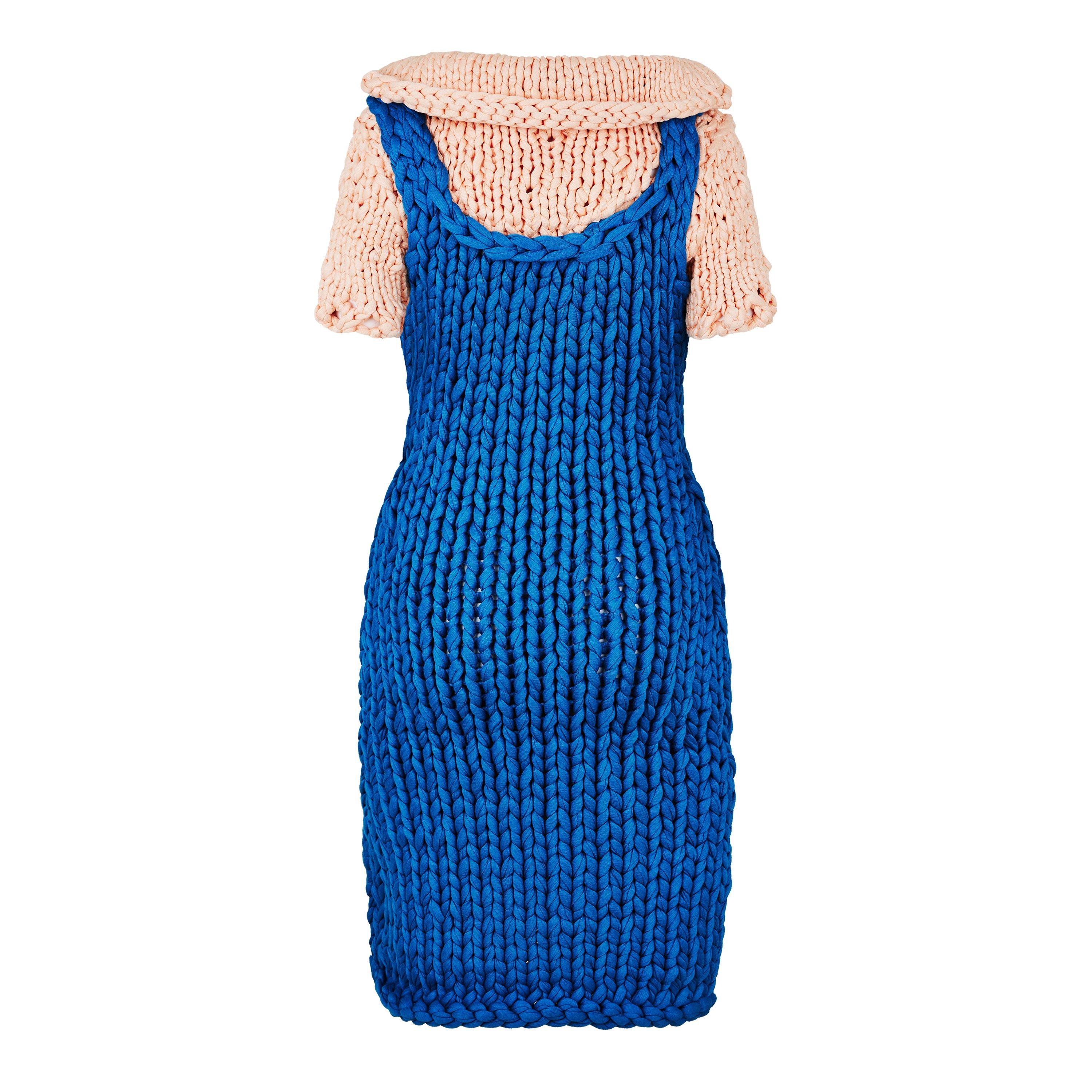 Macarn/Peri - Bottega Veneta - Women's Knitted Dress - 2