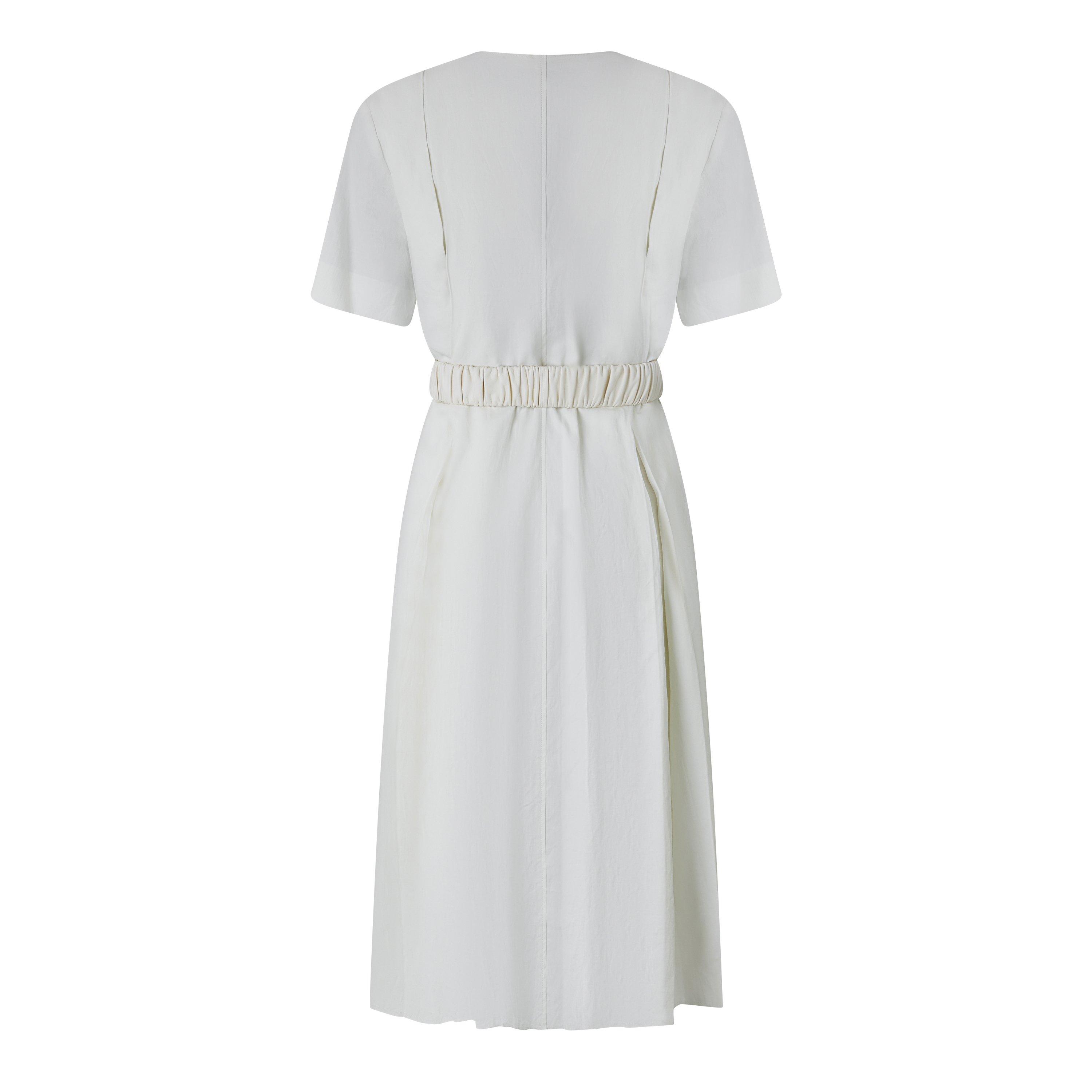 Chalk/Bianco - Bottega Veneta - Women's Knitted Jumper Dress - 2