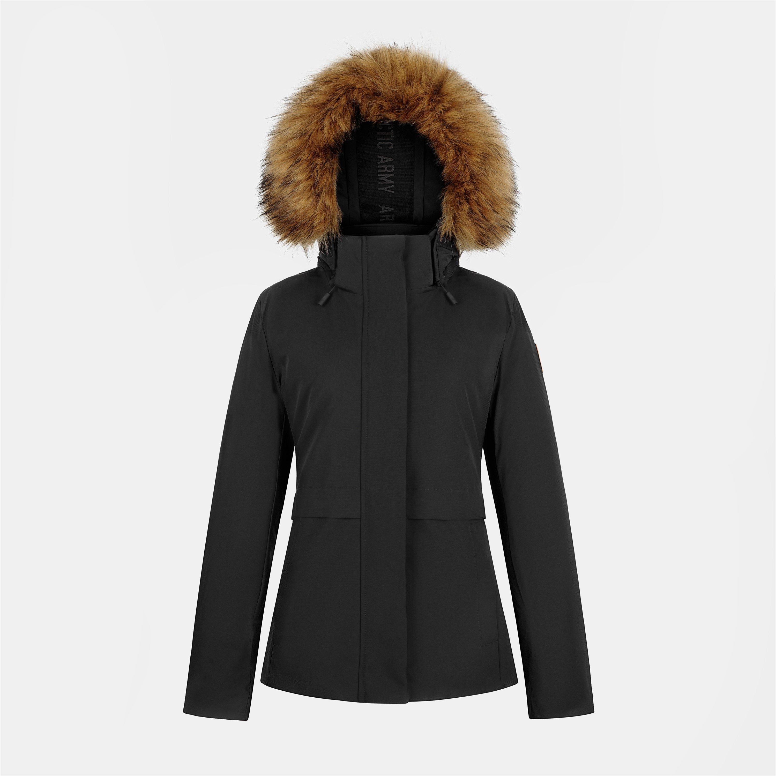 Women's Hooded Long Sleeve Weather Resistant Parka