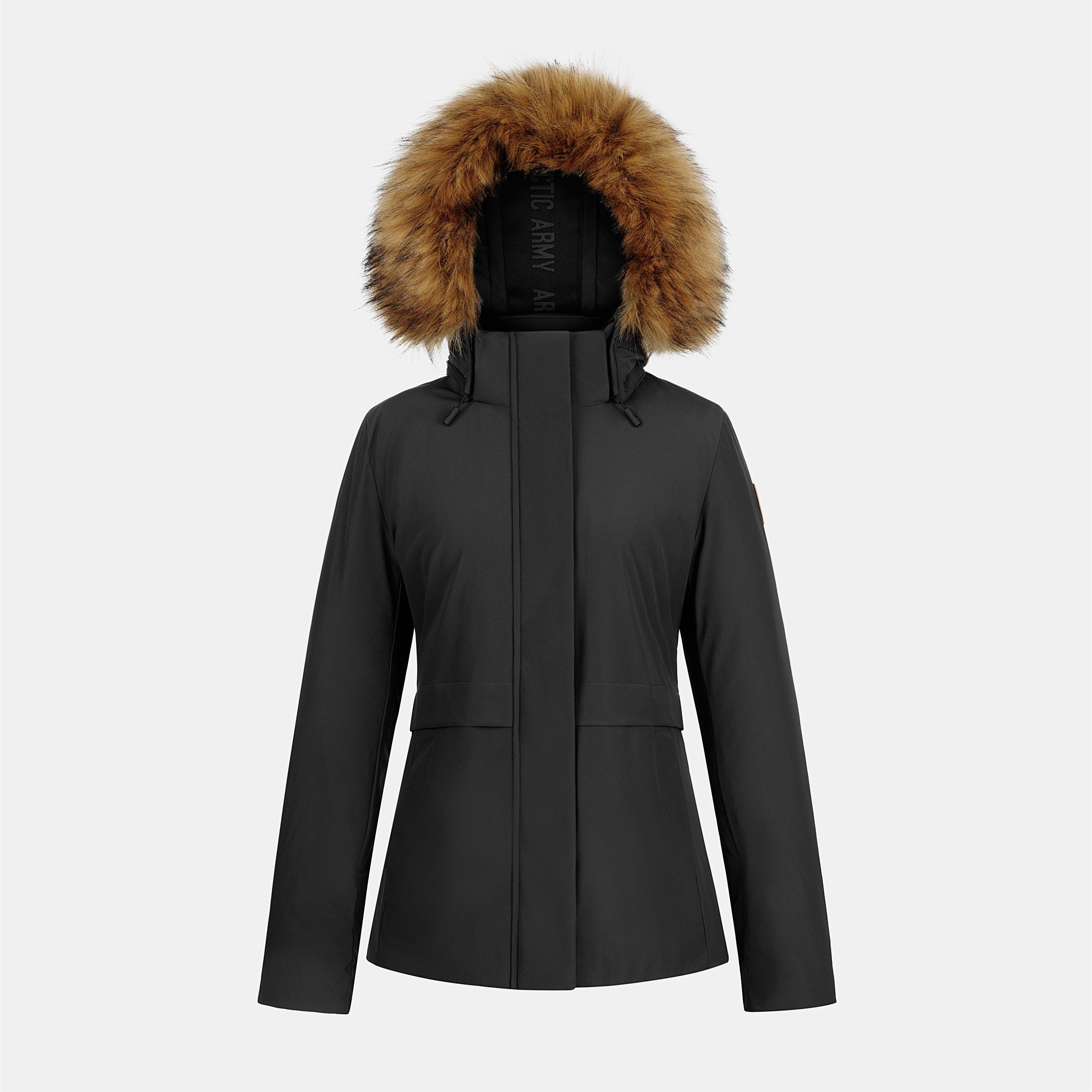 Women's Hooded Long Sleeve Weather Resistant Parka