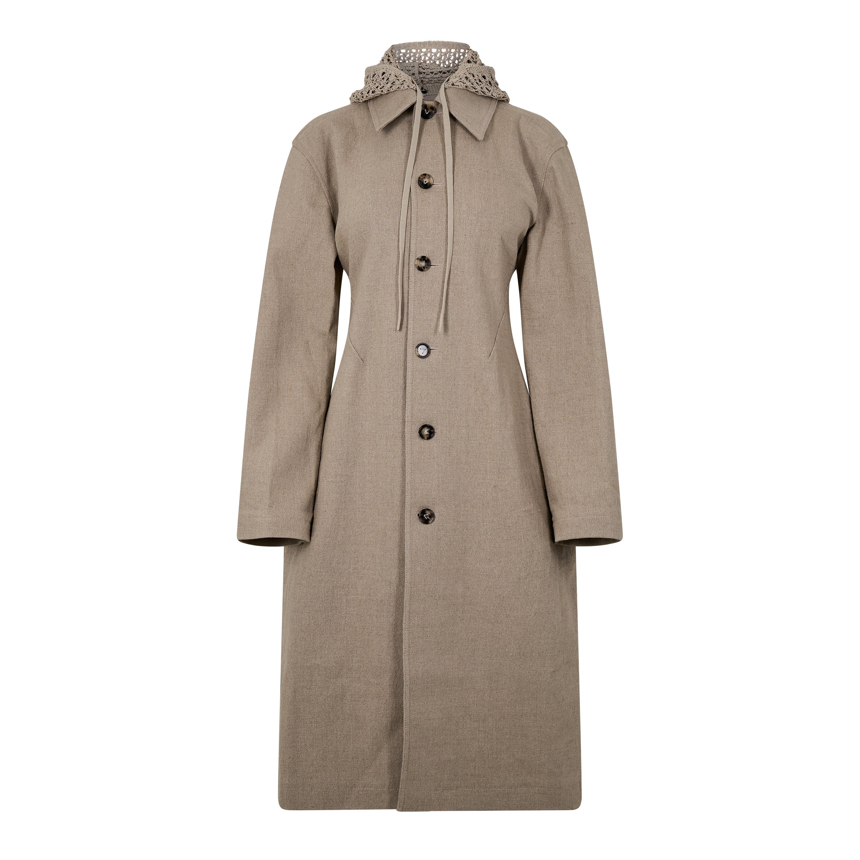 Natural - Bottega Veneta - Women's Tailored Overcoat - 1