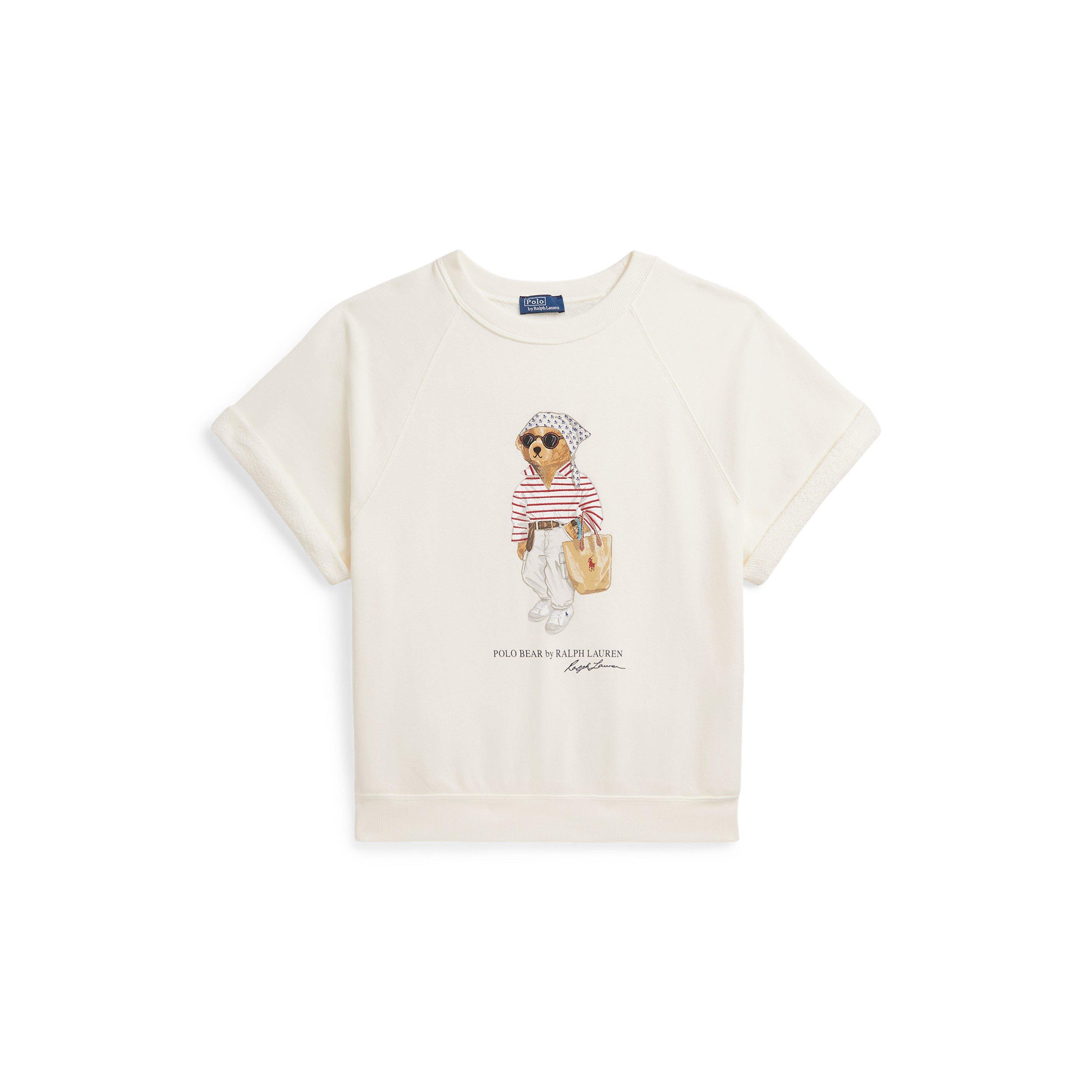 Polo Ralph Lauren Women's Cropped Sweatshirt - WARM WHITE - Size 14 (L)