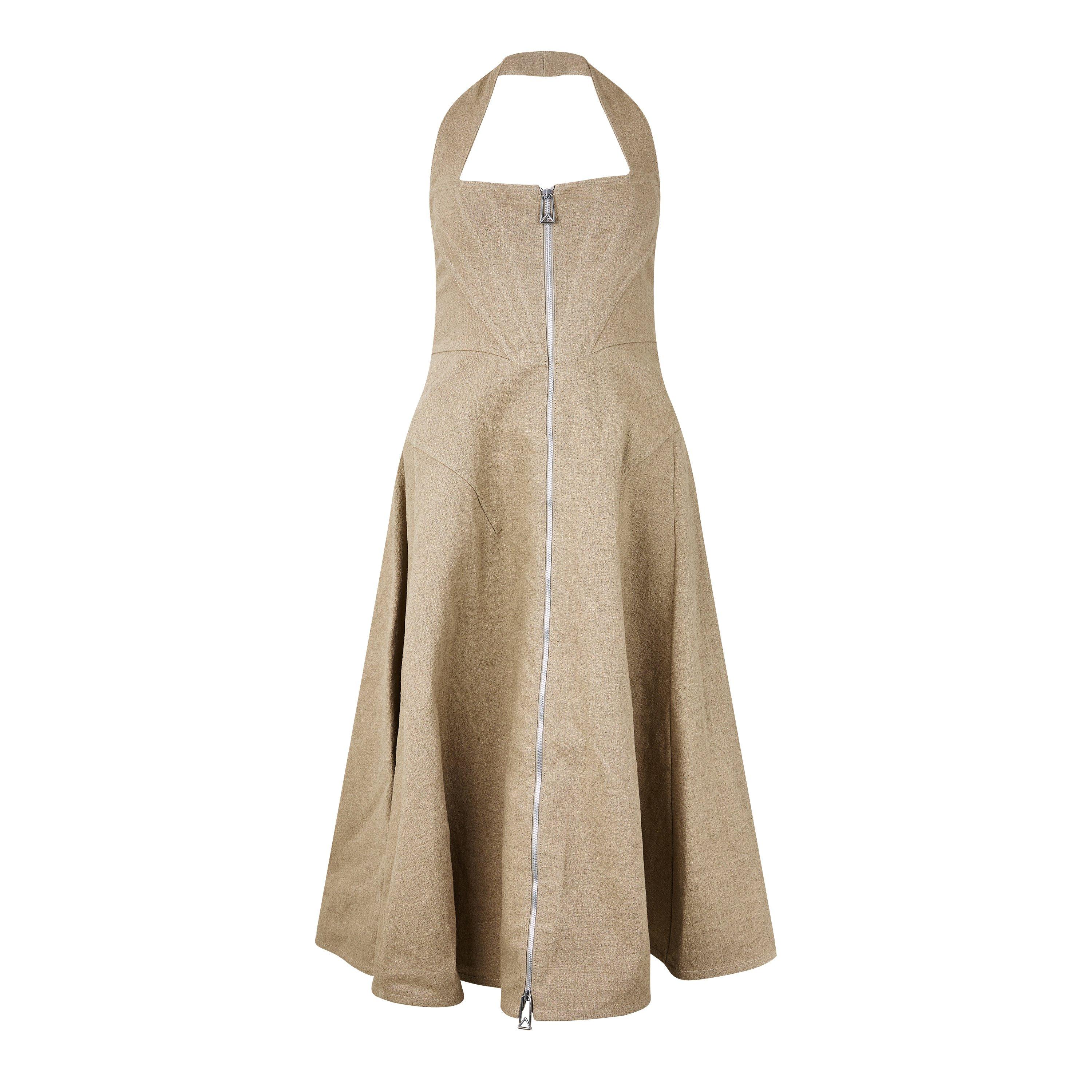 Natural - Bottega Veneta - Women's Sculpted Knitted Jumper Dress - 1